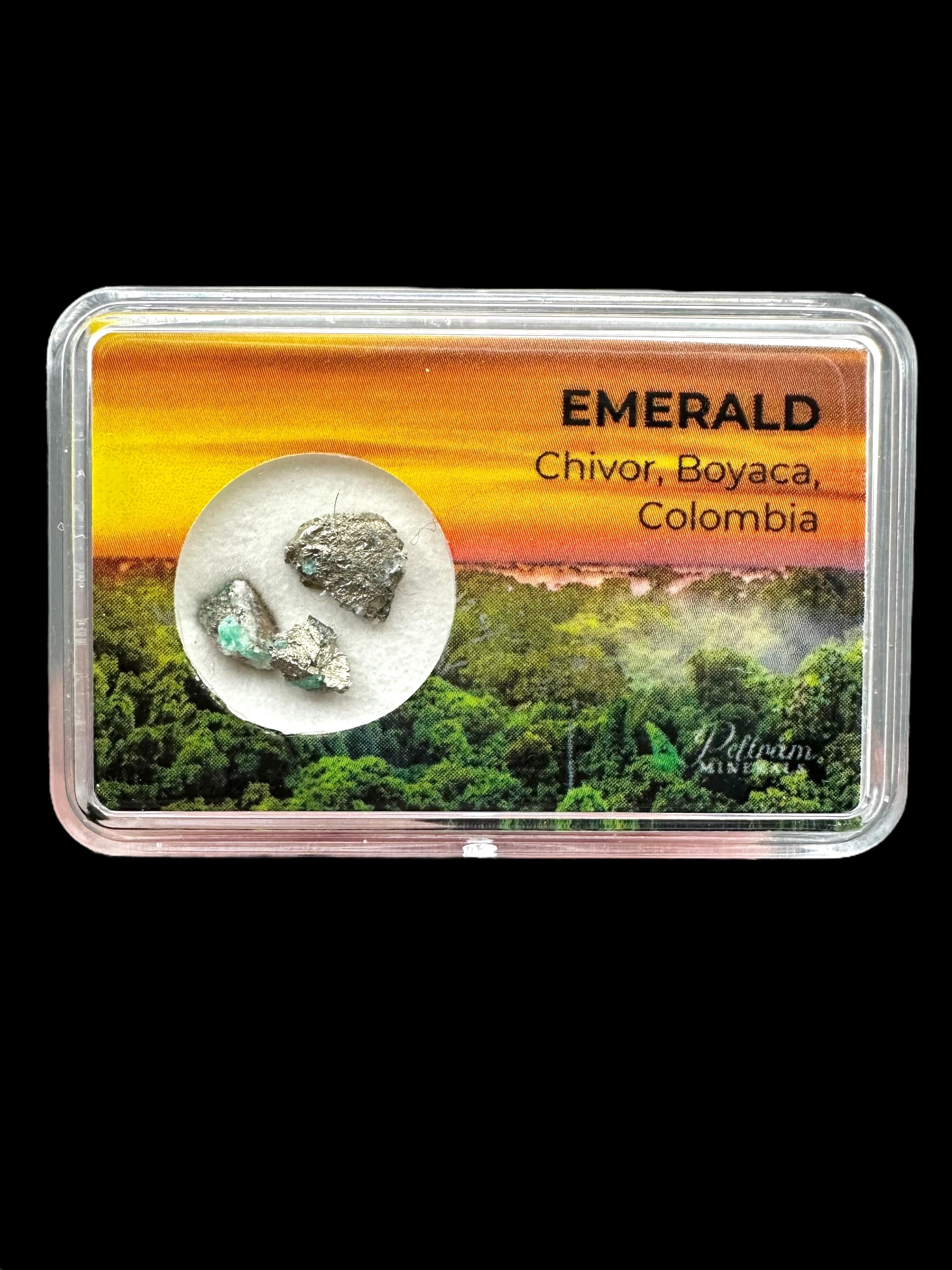 Emerald in box – Chivor – Boyaca, Colombia