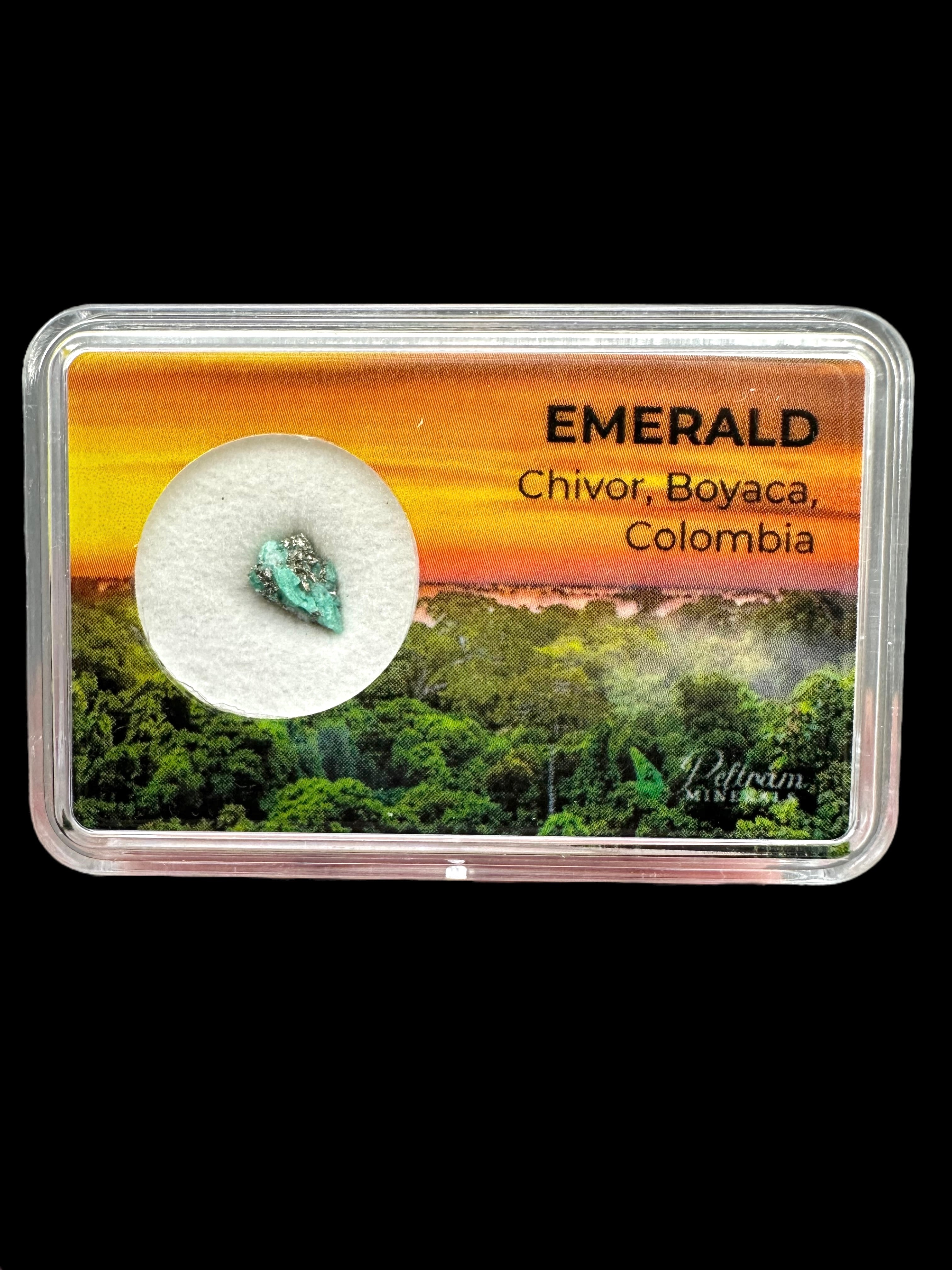 Emerald in box – Chivor – Boyaca, Colombia