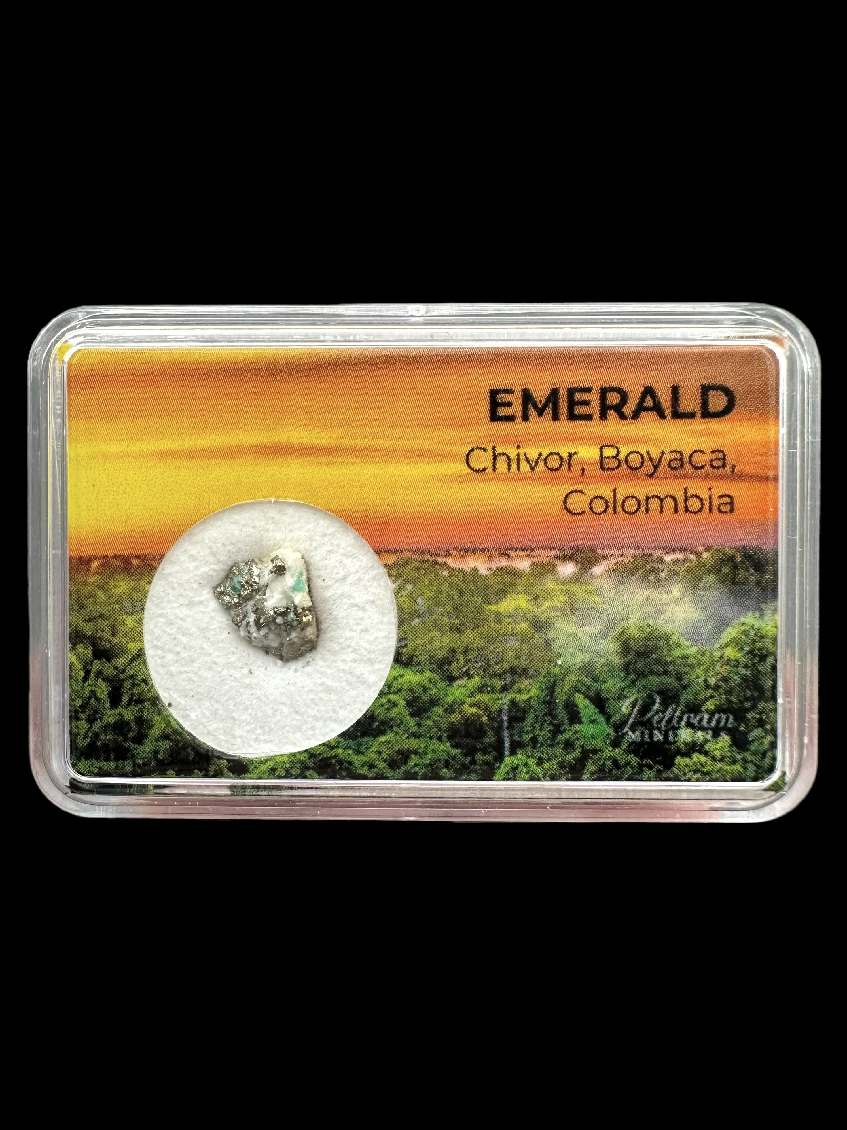 Emerald in box – Chivor – Boyaca, Colombia