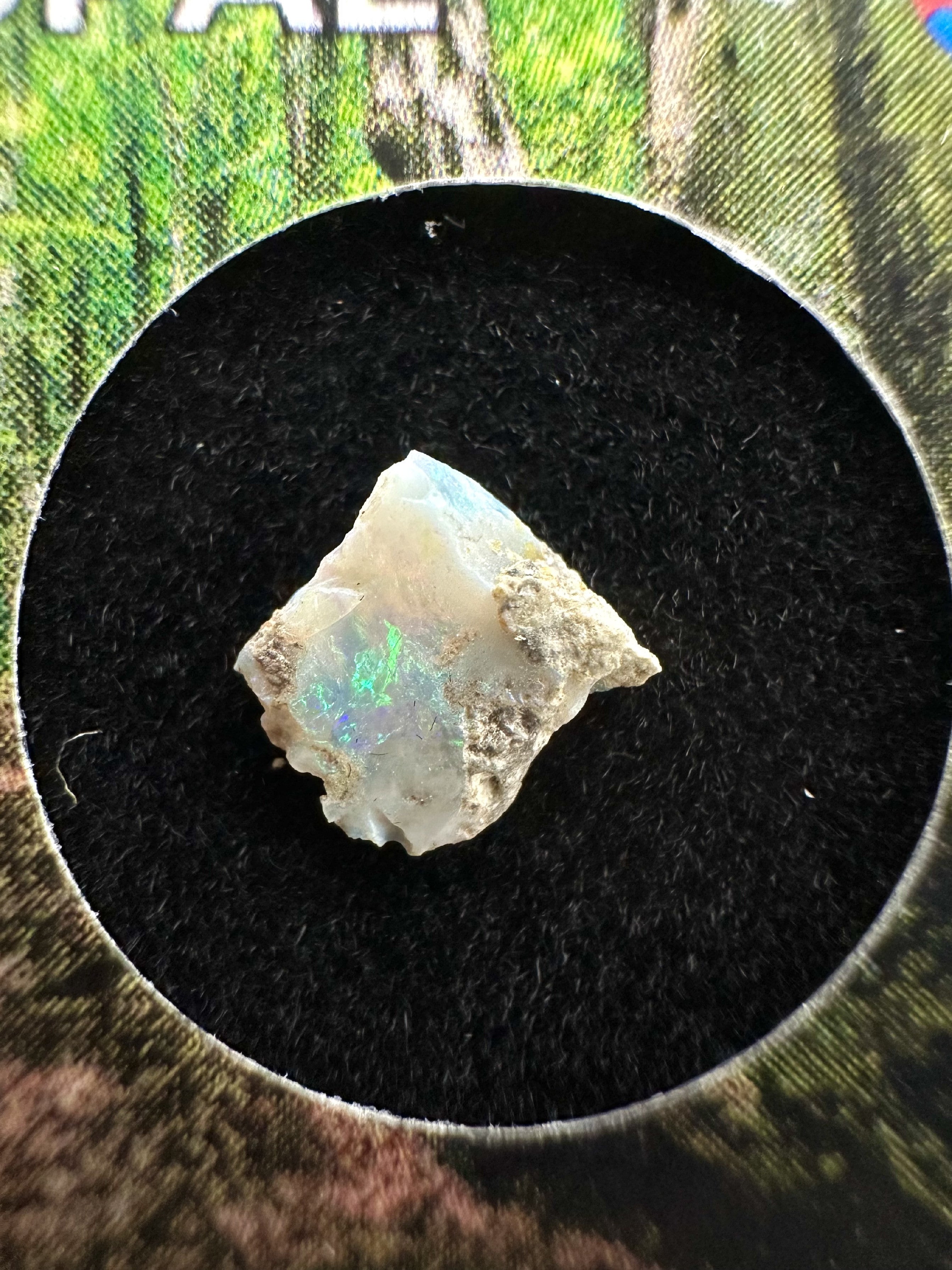 Precious opal in box – Dubnik, Slovakia - SOP048