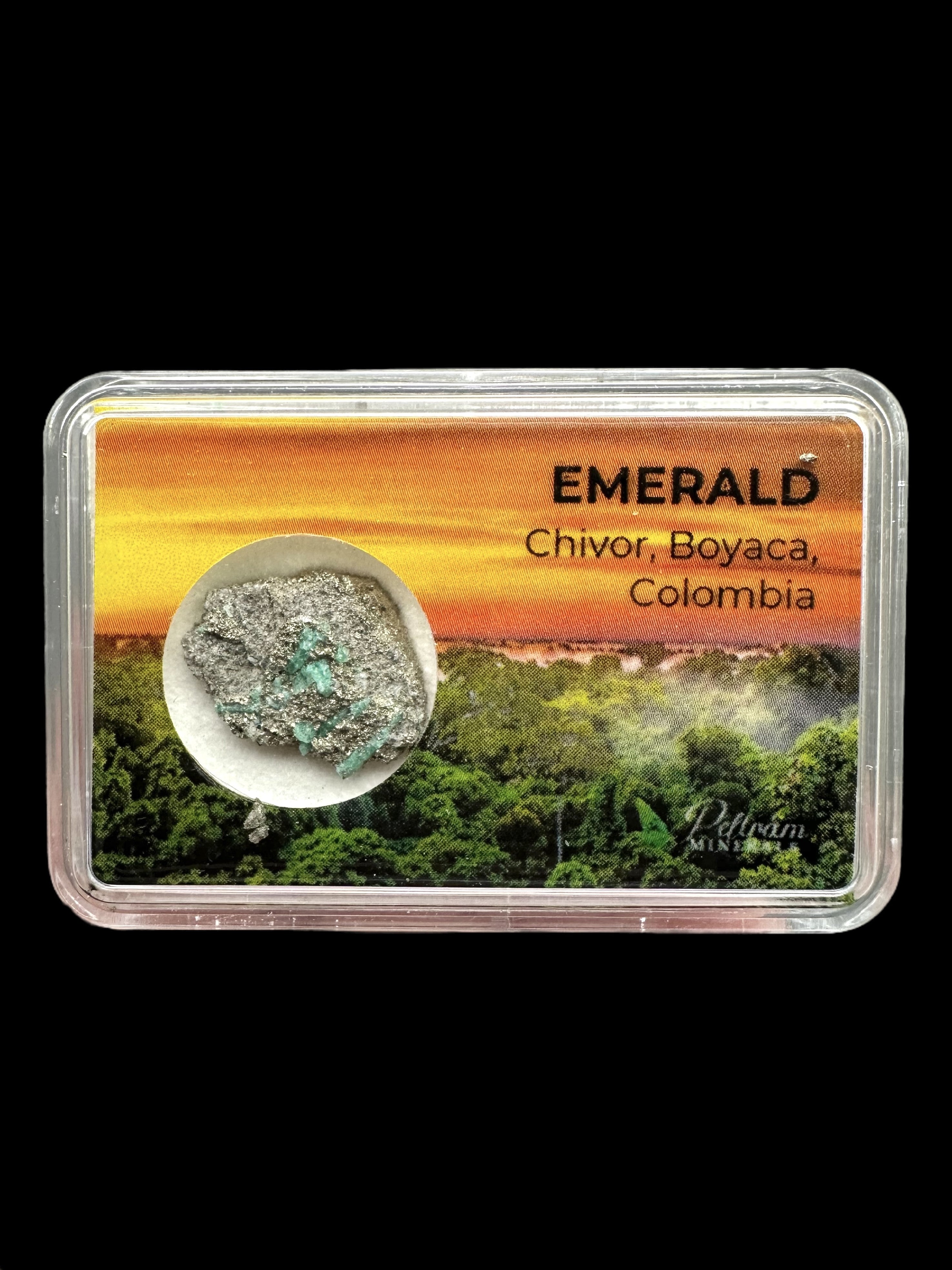 Emerald in box – Chivor – Boyaca, Colombia