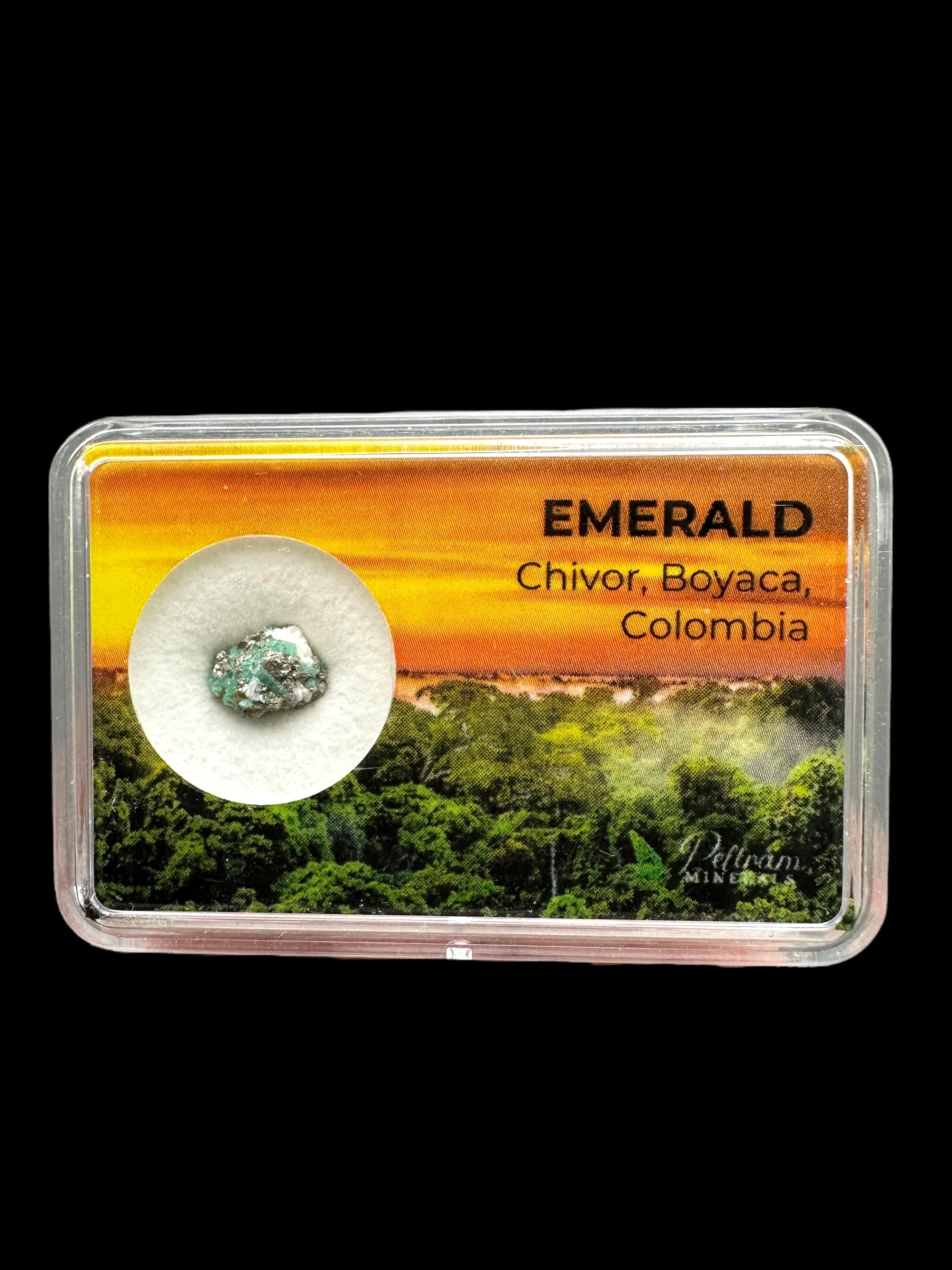 Emerald in box – Chivor – Boyaca, Colombia