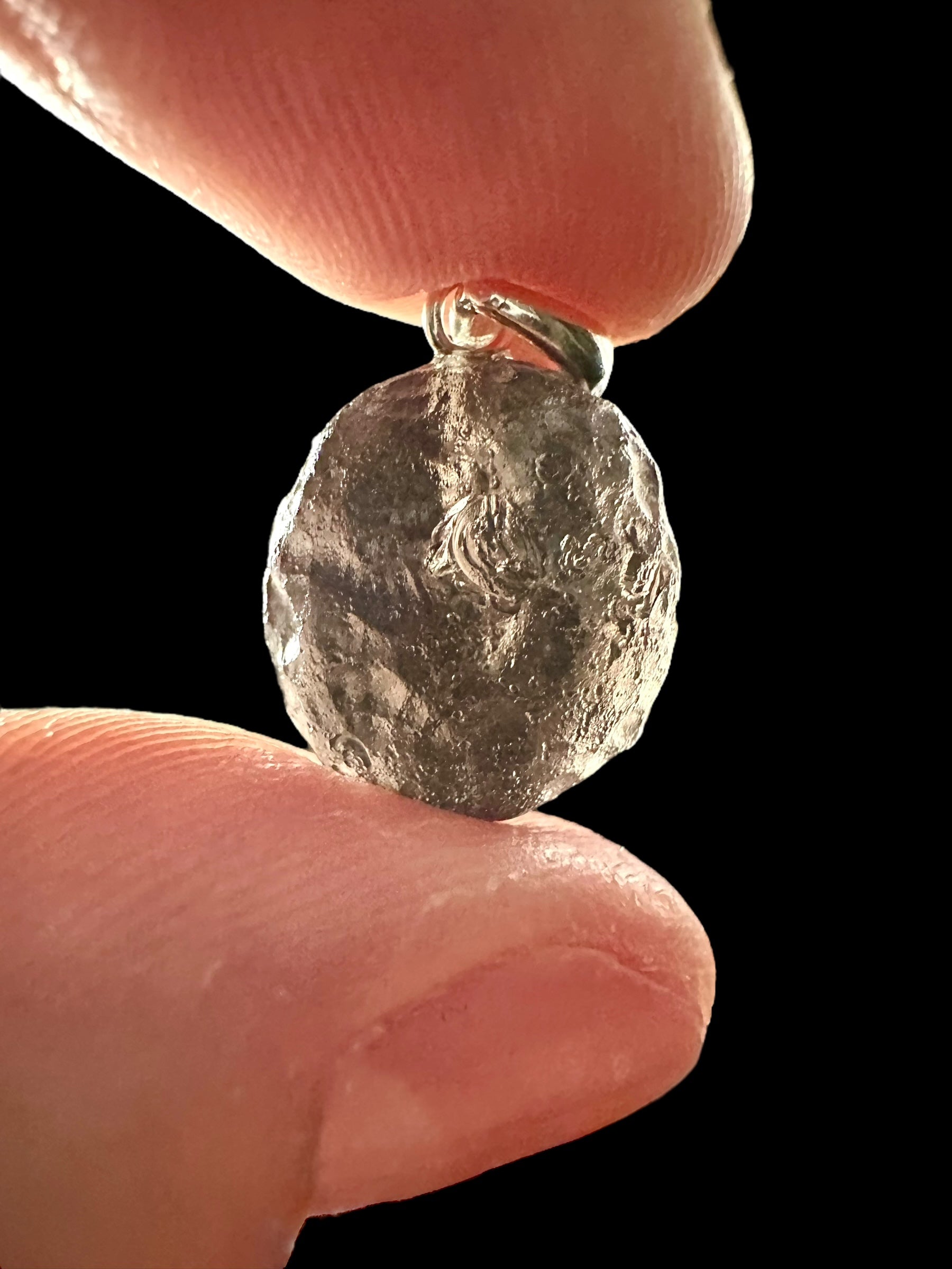 Silver colombianite pendant - SP/K014