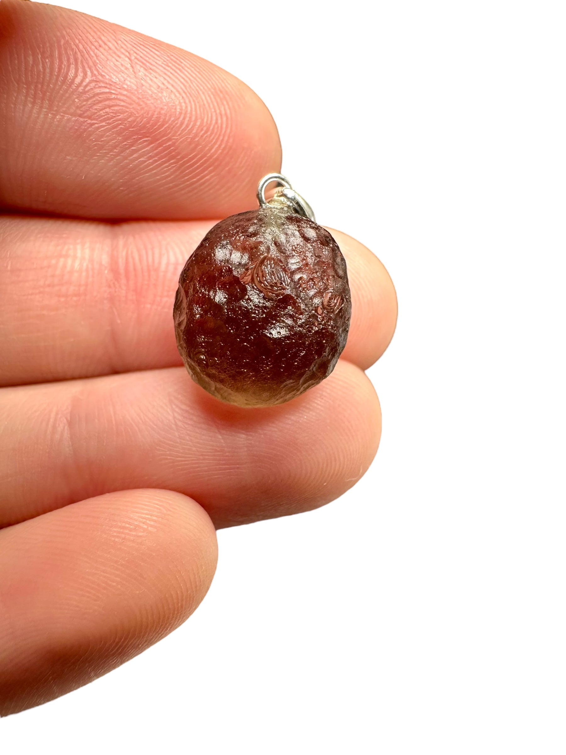 Silver colombianite pendant