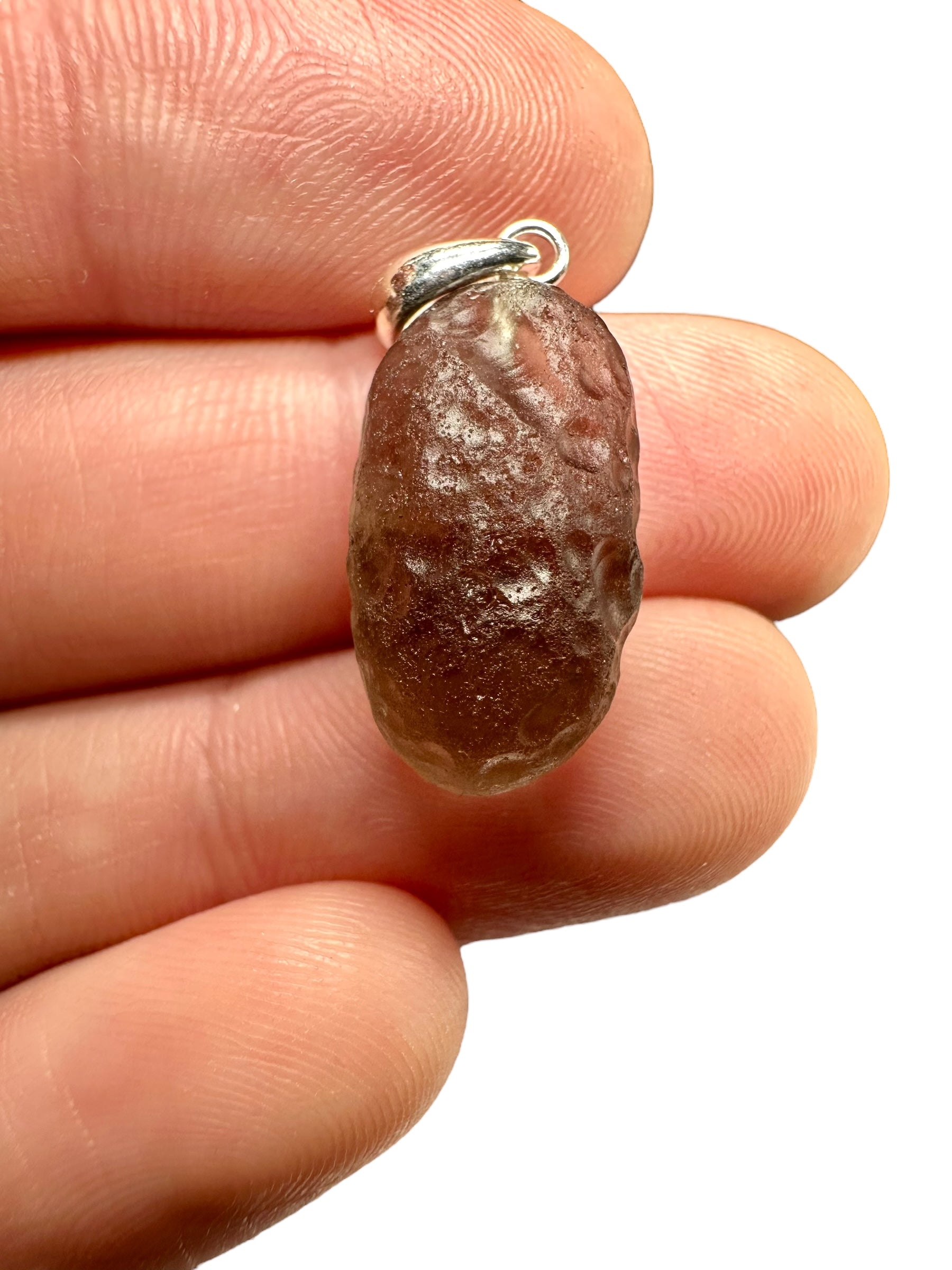 Silver colombianite pendant