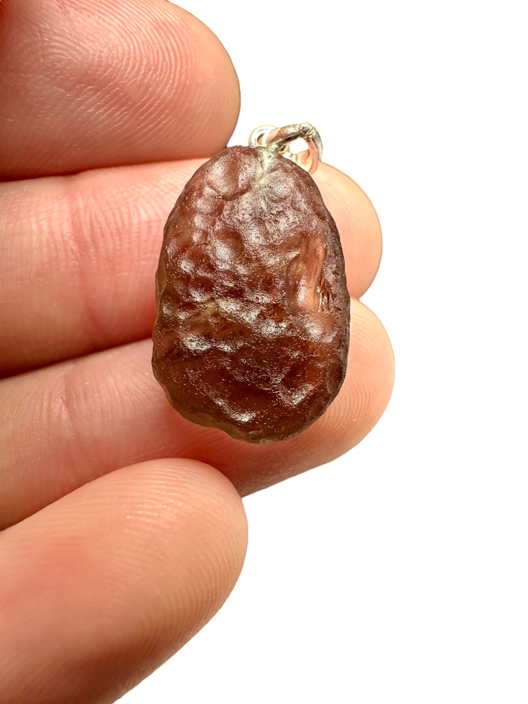 Silver colombianite pendant