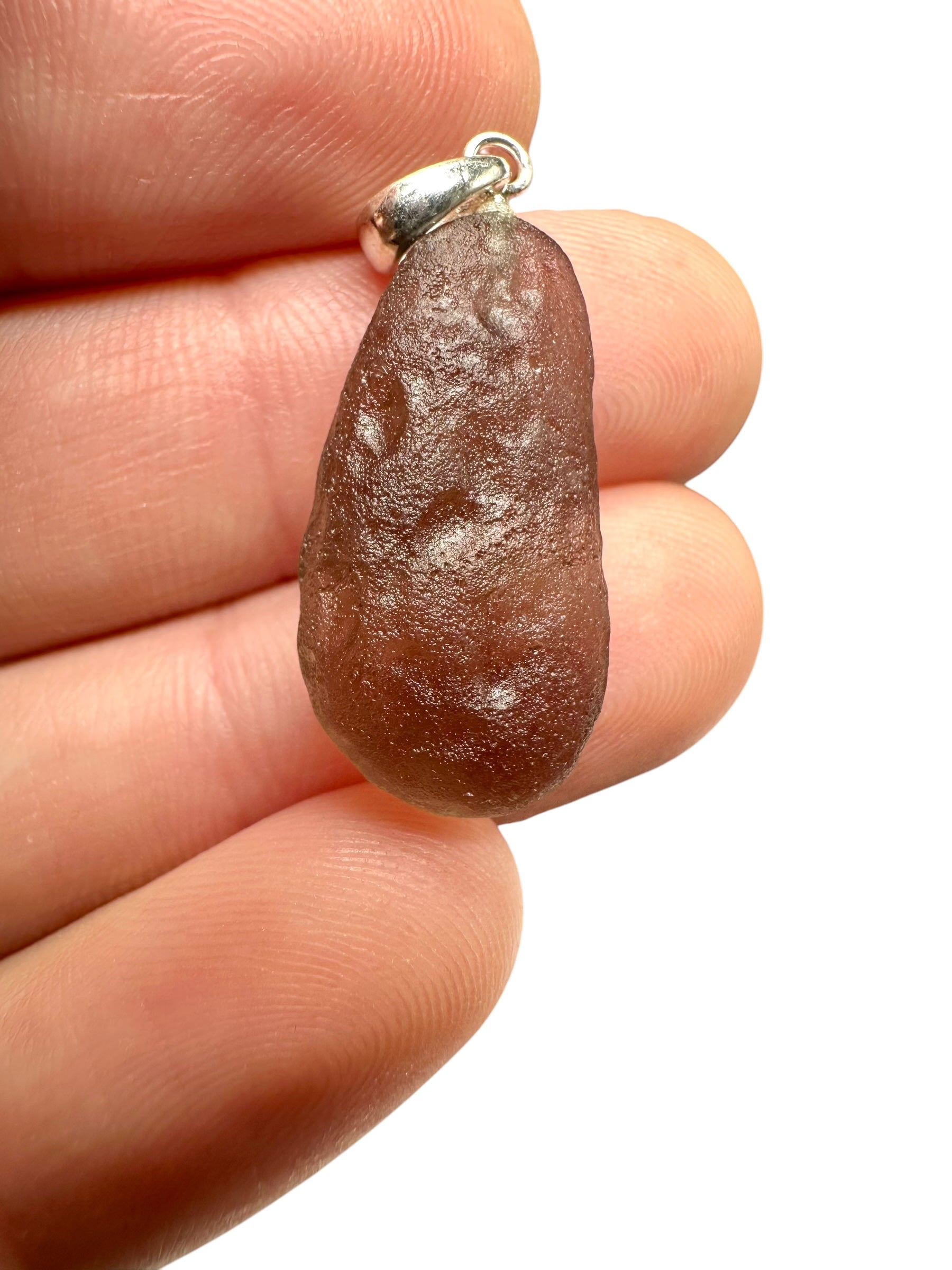 Silver colombianite pendant
