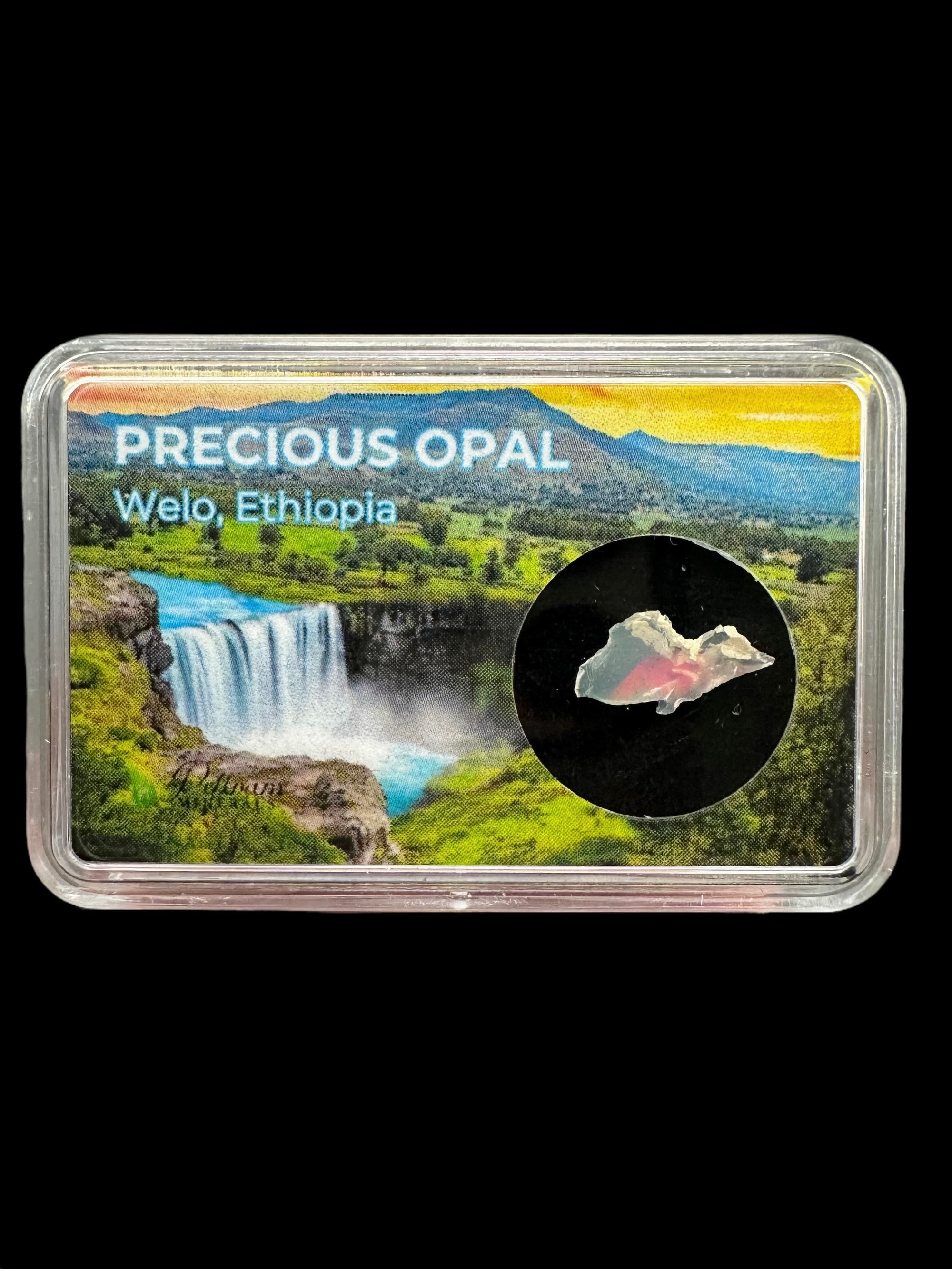 Precious opal in box – Welo, Ethiopia