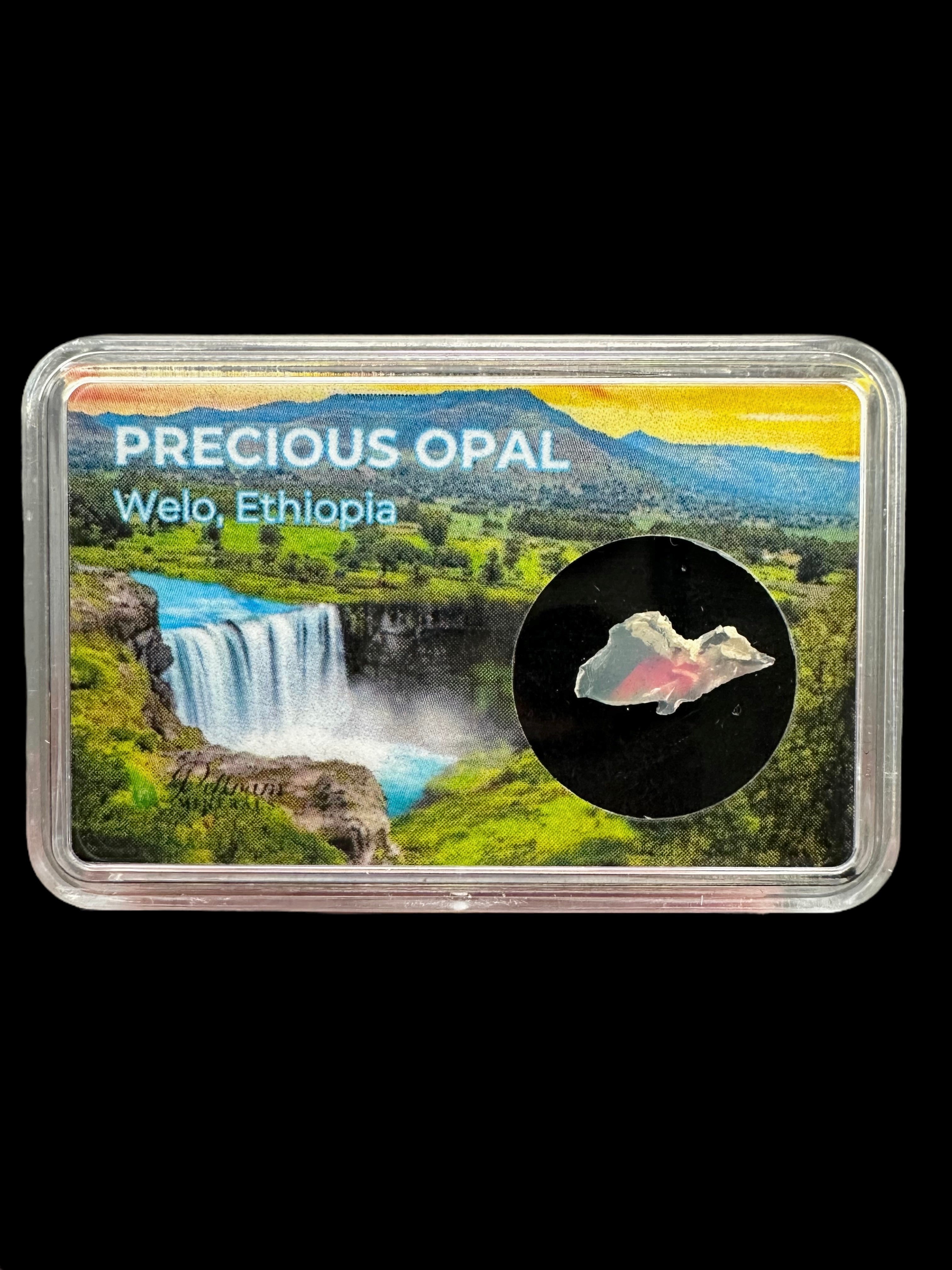 Precious opal in box – Welo, Ethiopia