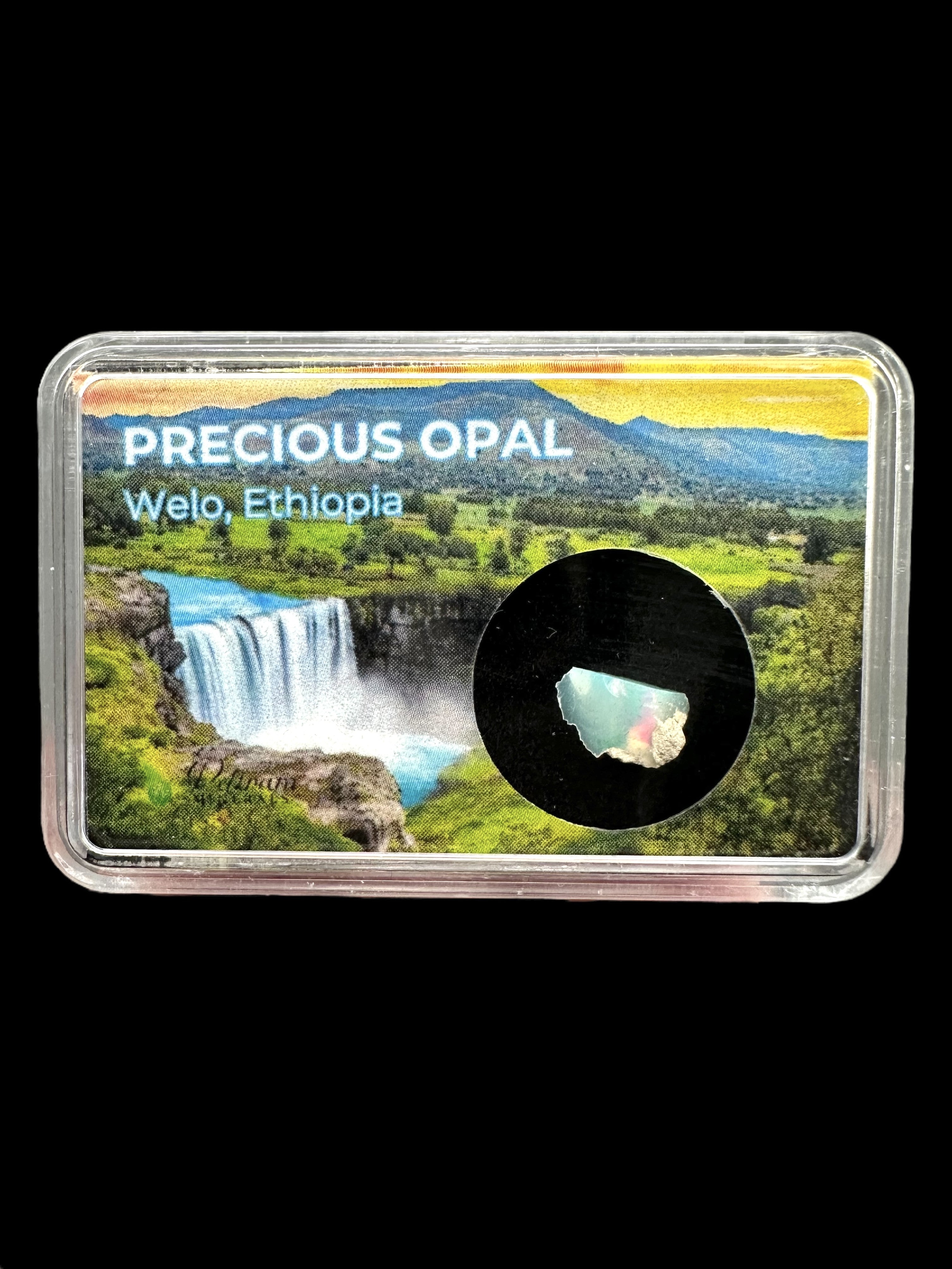 Precious opal in box – Welo, Ethiopia