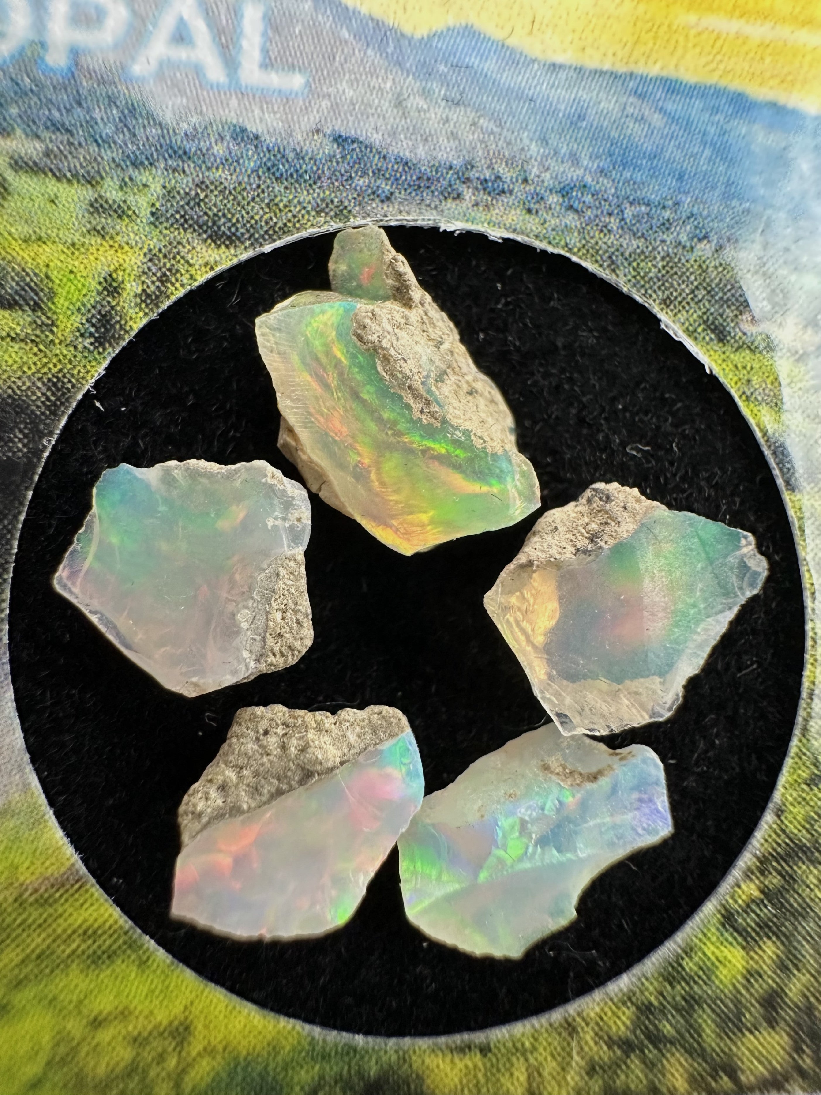 Precious opal in box – Welo, Ethiopia - OP159