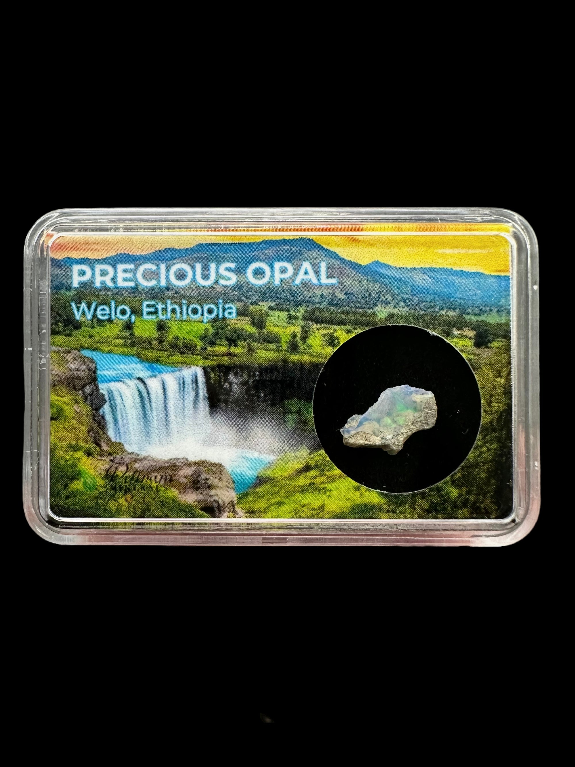 Precious opal in box – Welo, Ethiopia