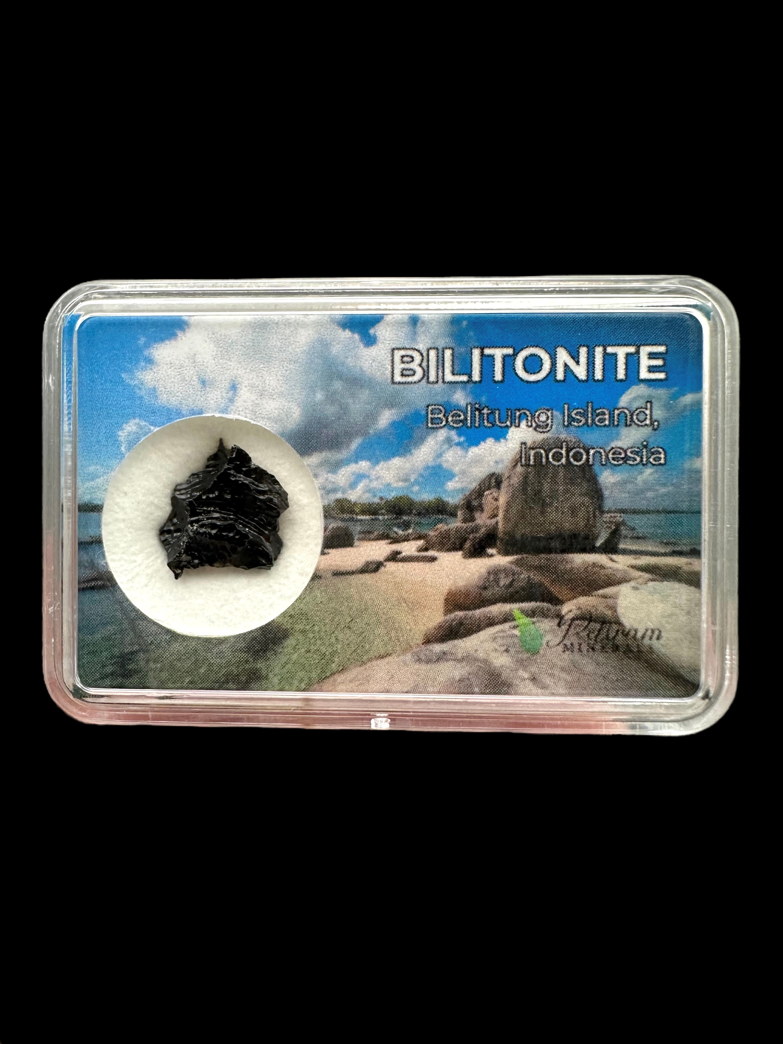 Bilitonite "Batu Satam" in box – Belitung, Indonesia