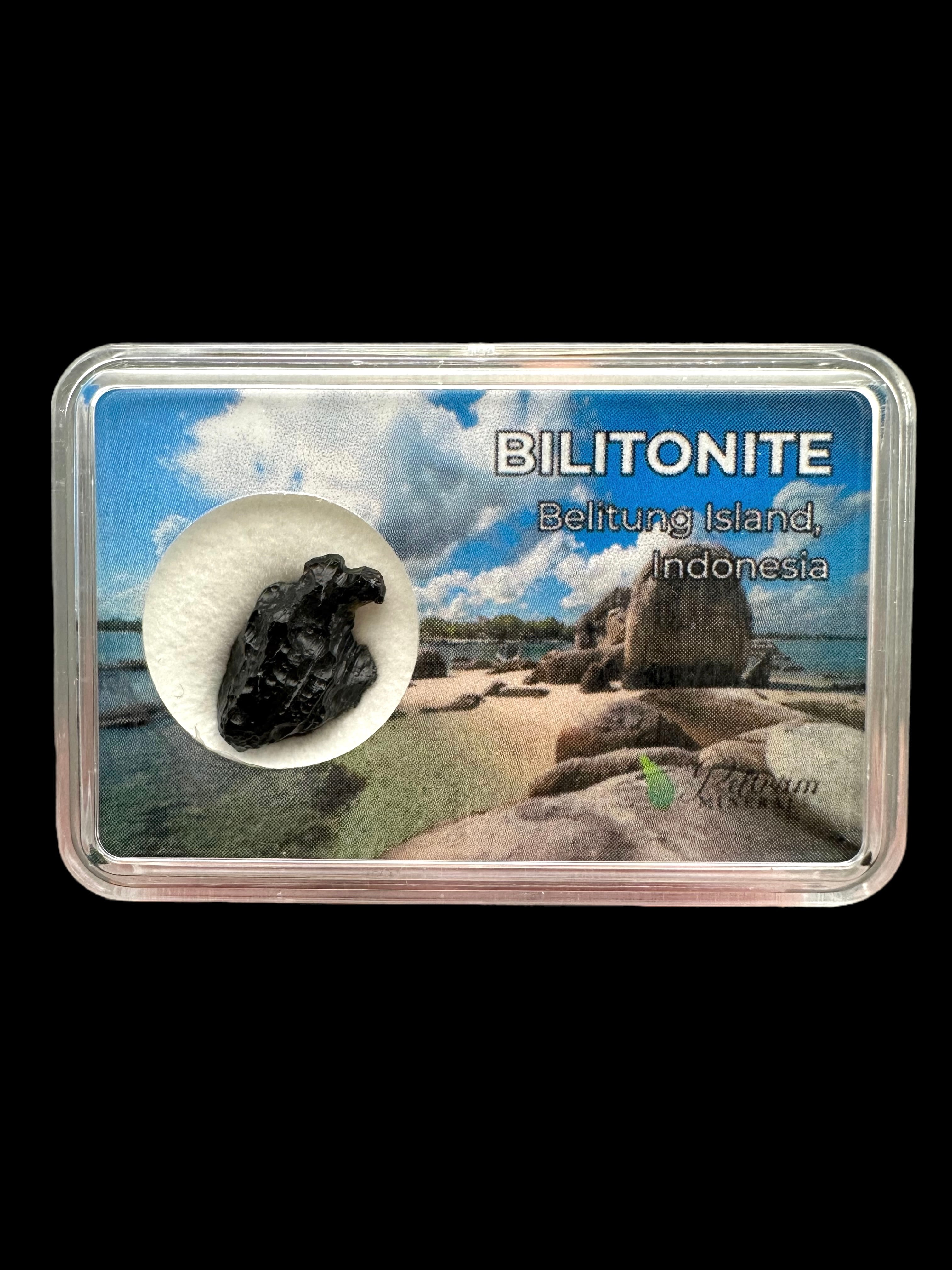 Bilitonite "Batu Satam" in box – Belitung, Indonesia