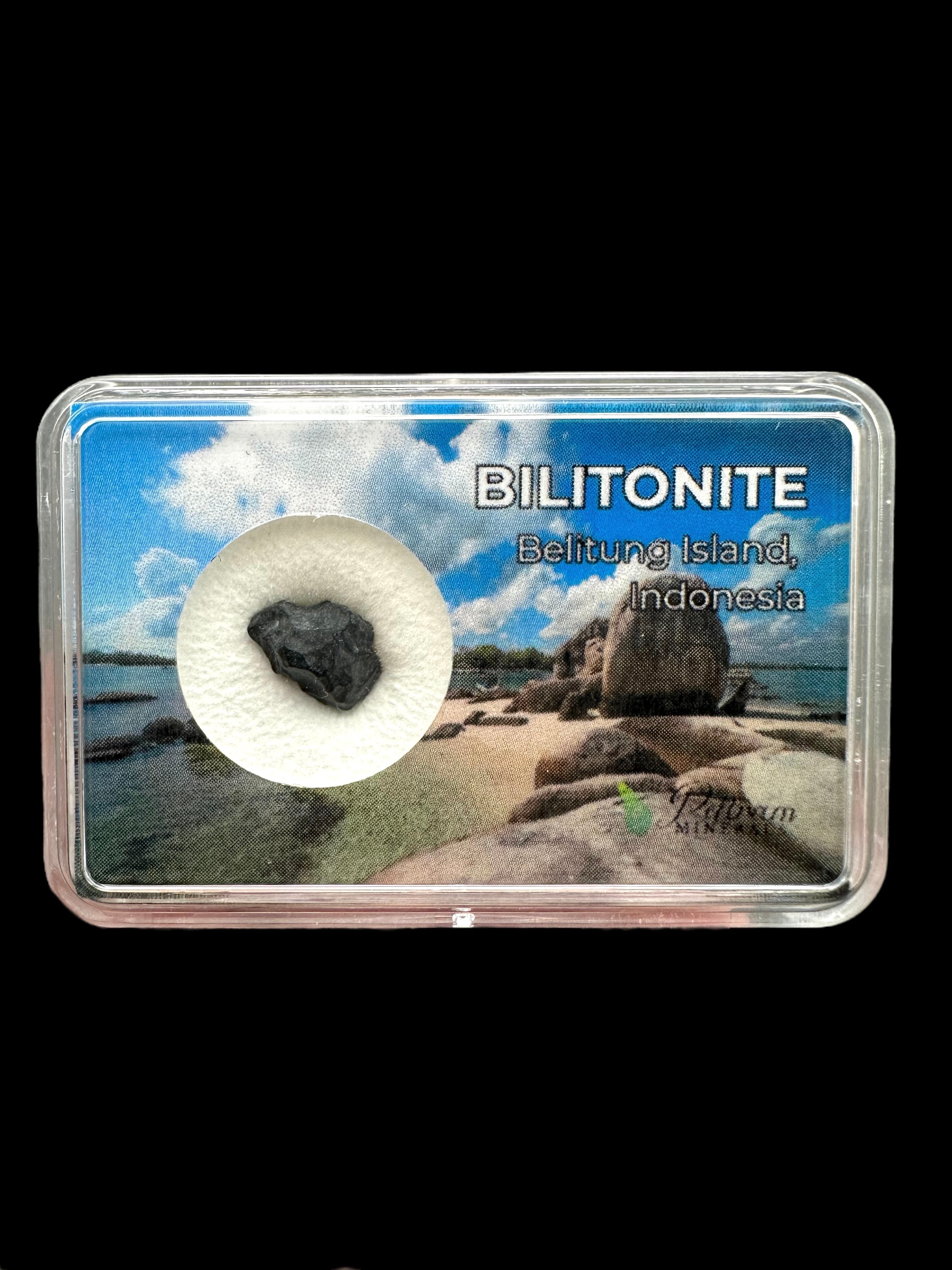 Bilitonite "Batu Satam" in box – Belitung, Indonesia