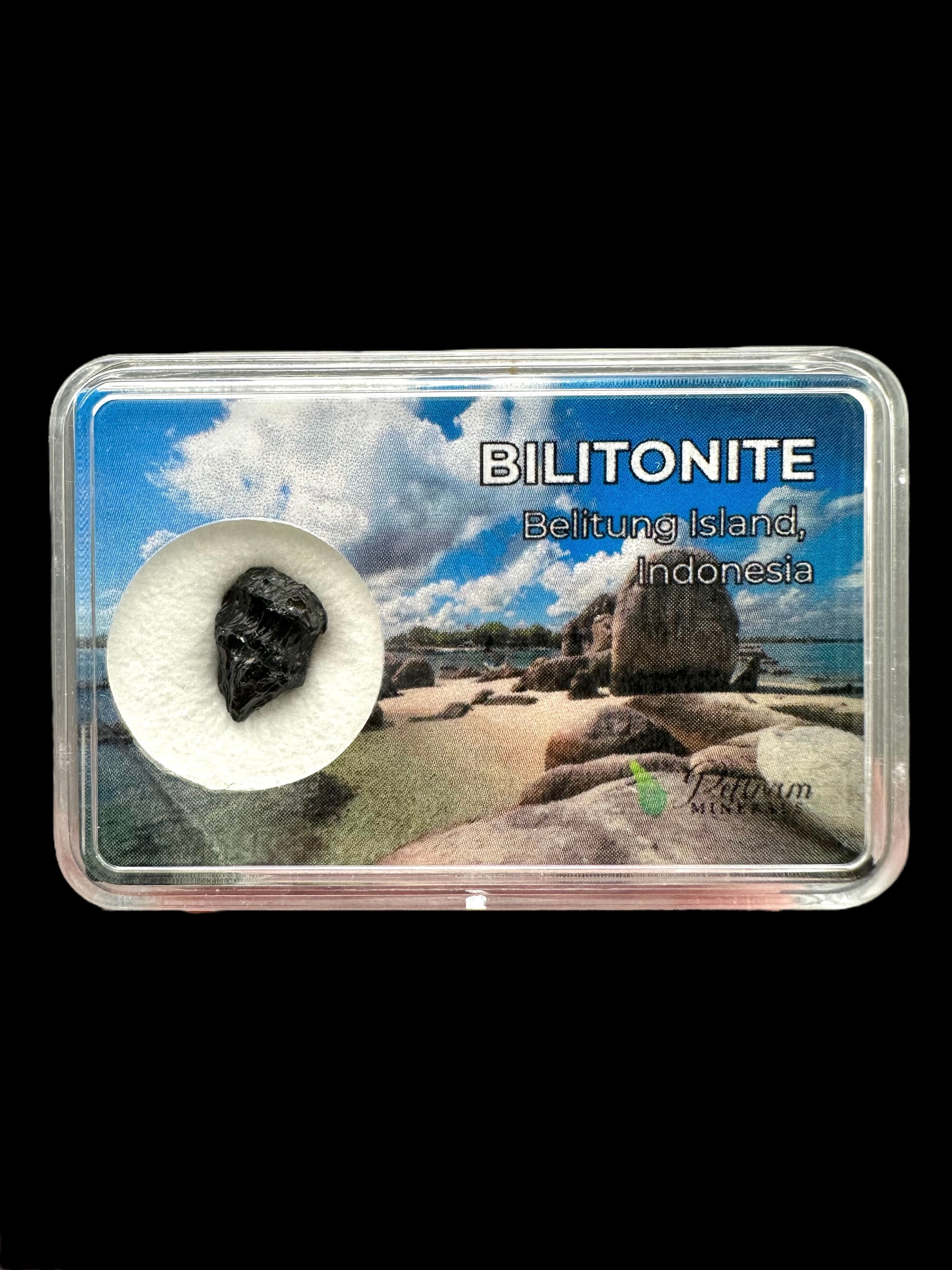 Bilitonite "Batu Satam" in box – Belitung, Indonesia