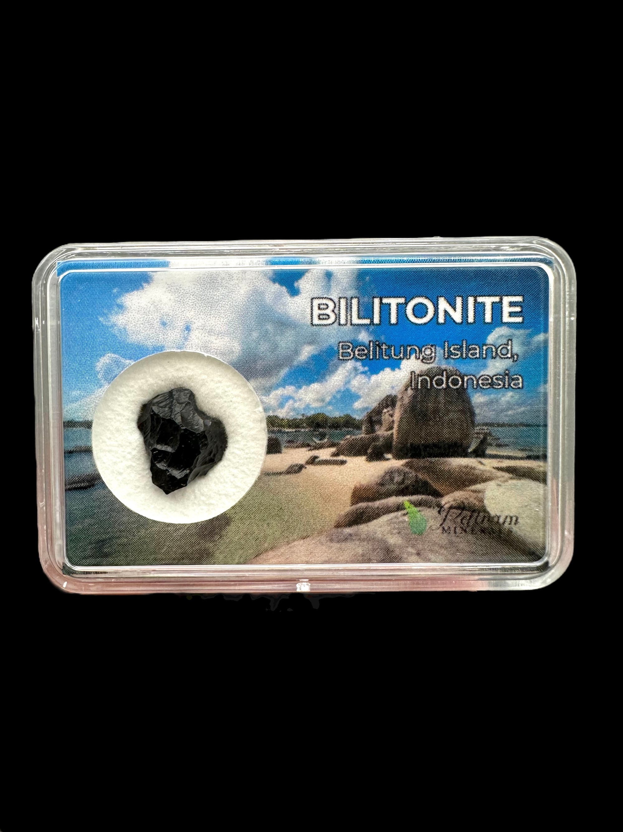 Bilitonite "Batu Satam" in box – Belitung, Indonesia