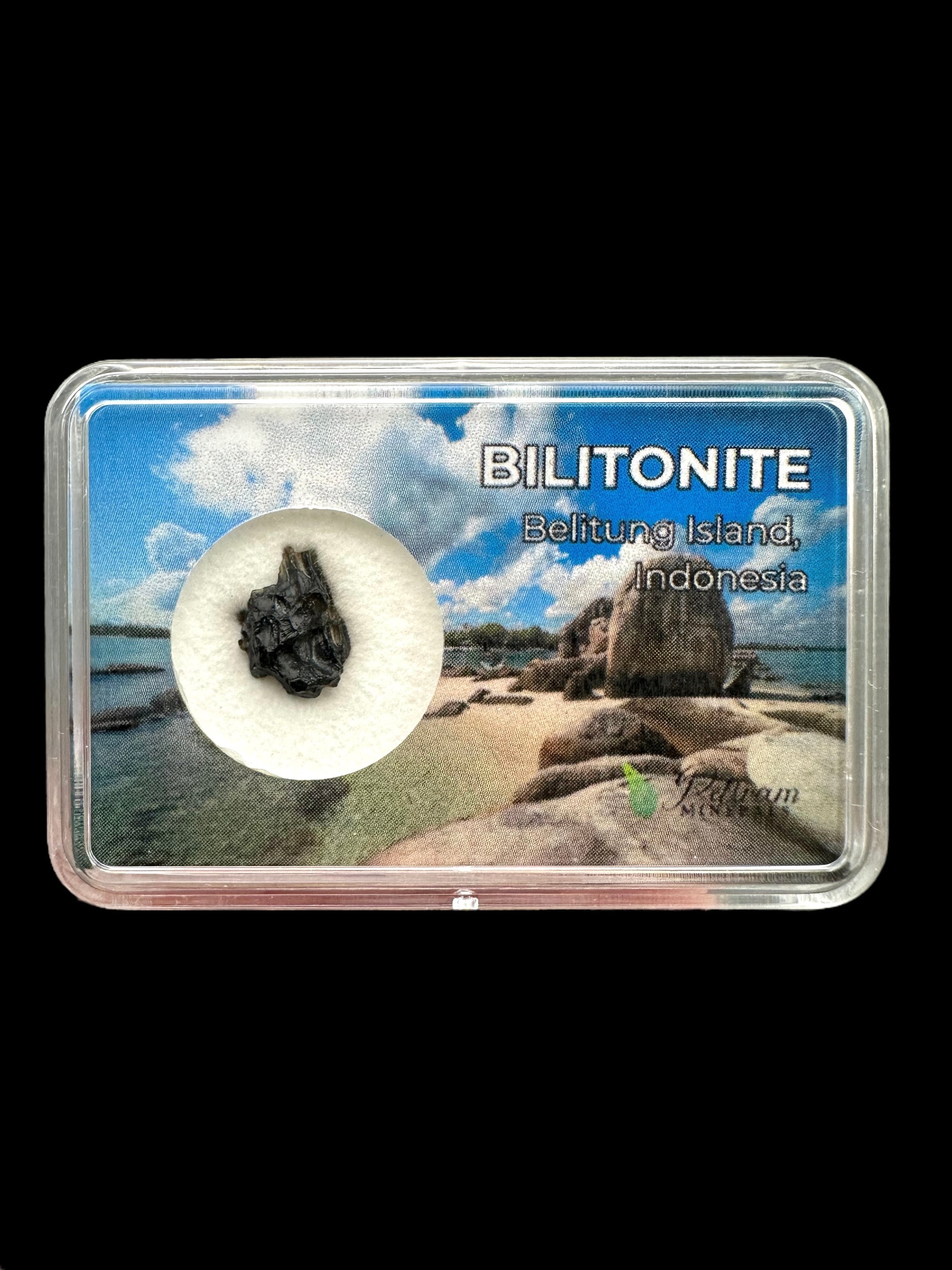 Bilitonite "Batu Satam" in box – Belitung, Indonesia