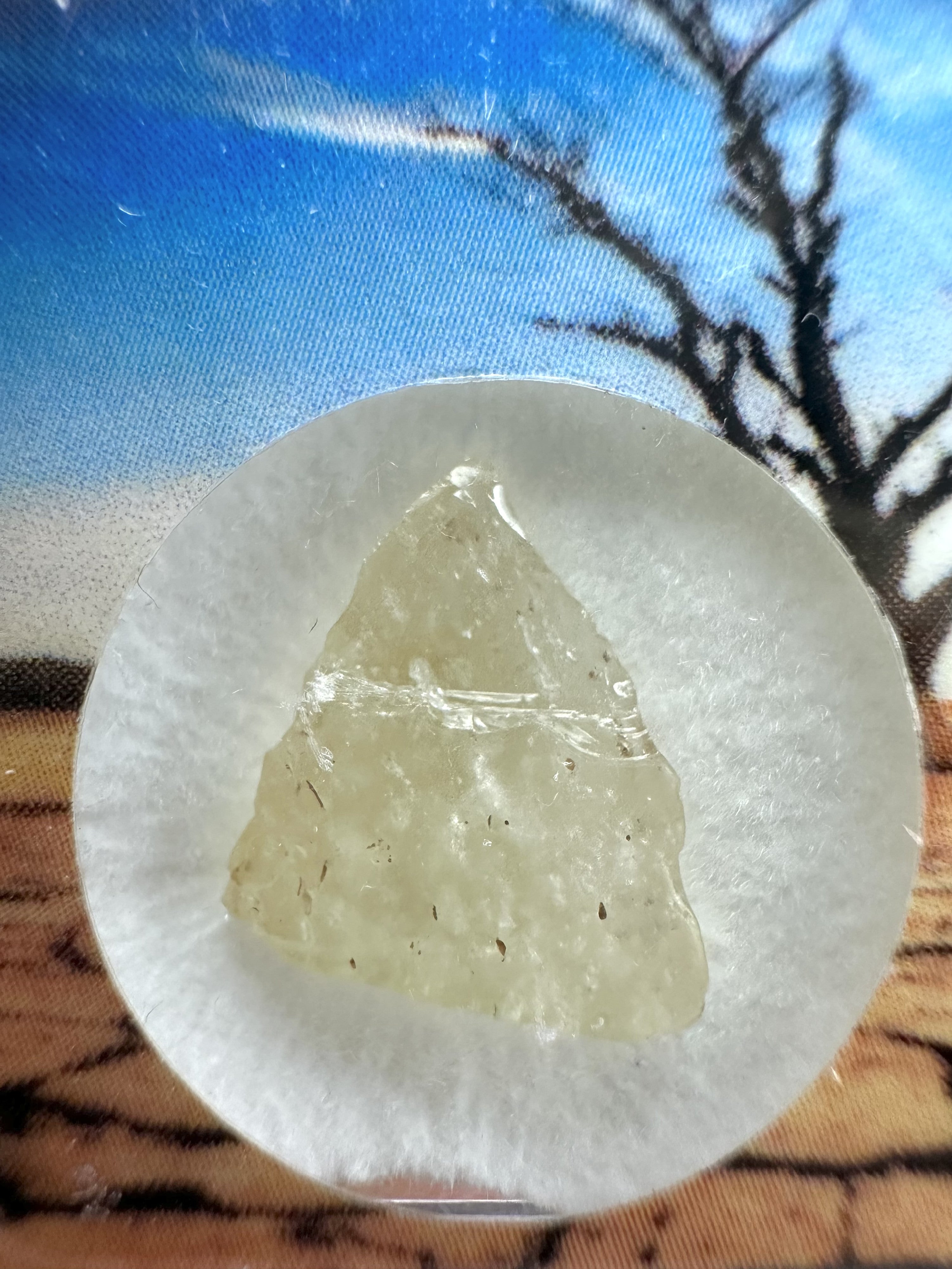 Libyan desert glass in box - LPS040