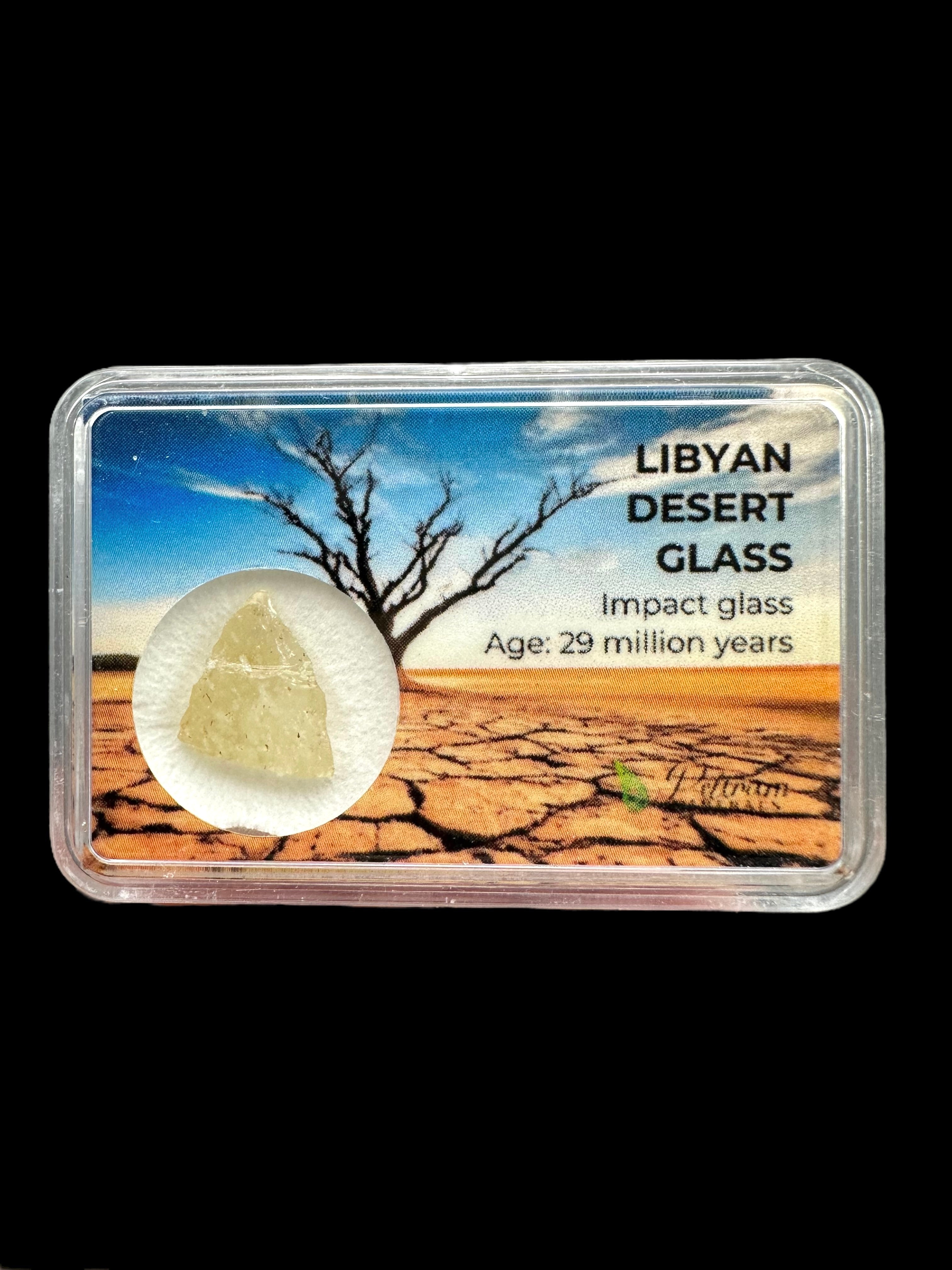 Libyan desert glass in box