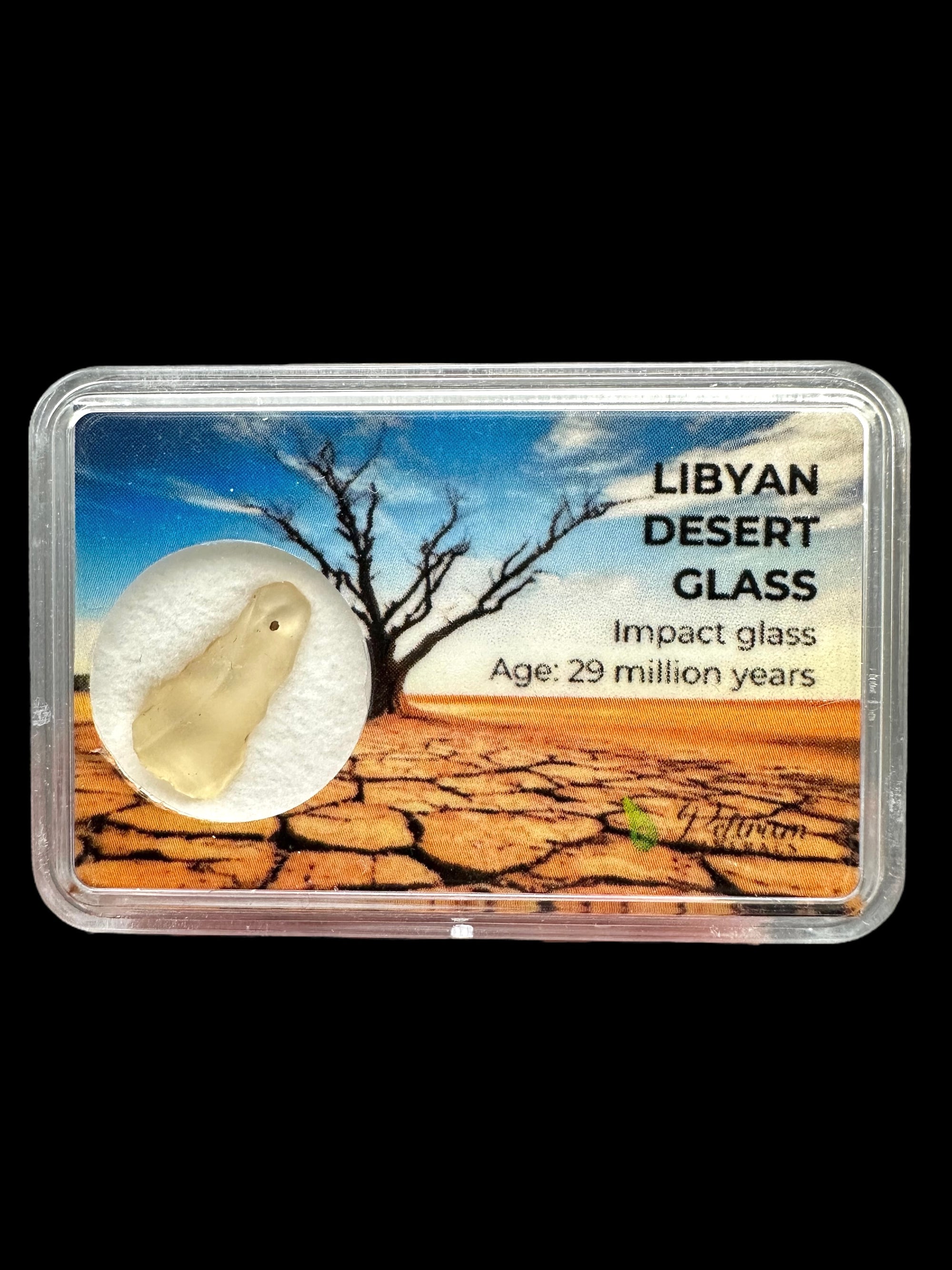 Libyan desert glass in box