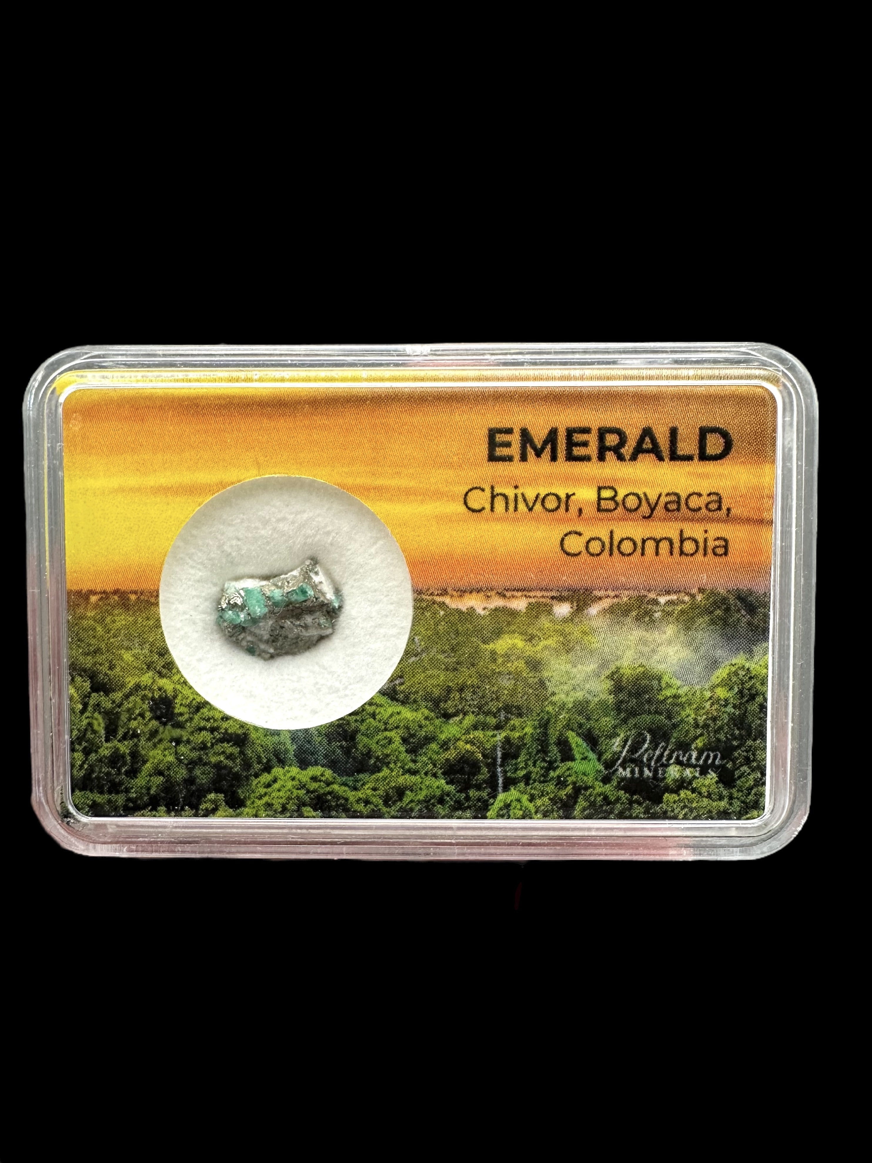Emerald in box – Chivor – Boyaca, Colombia