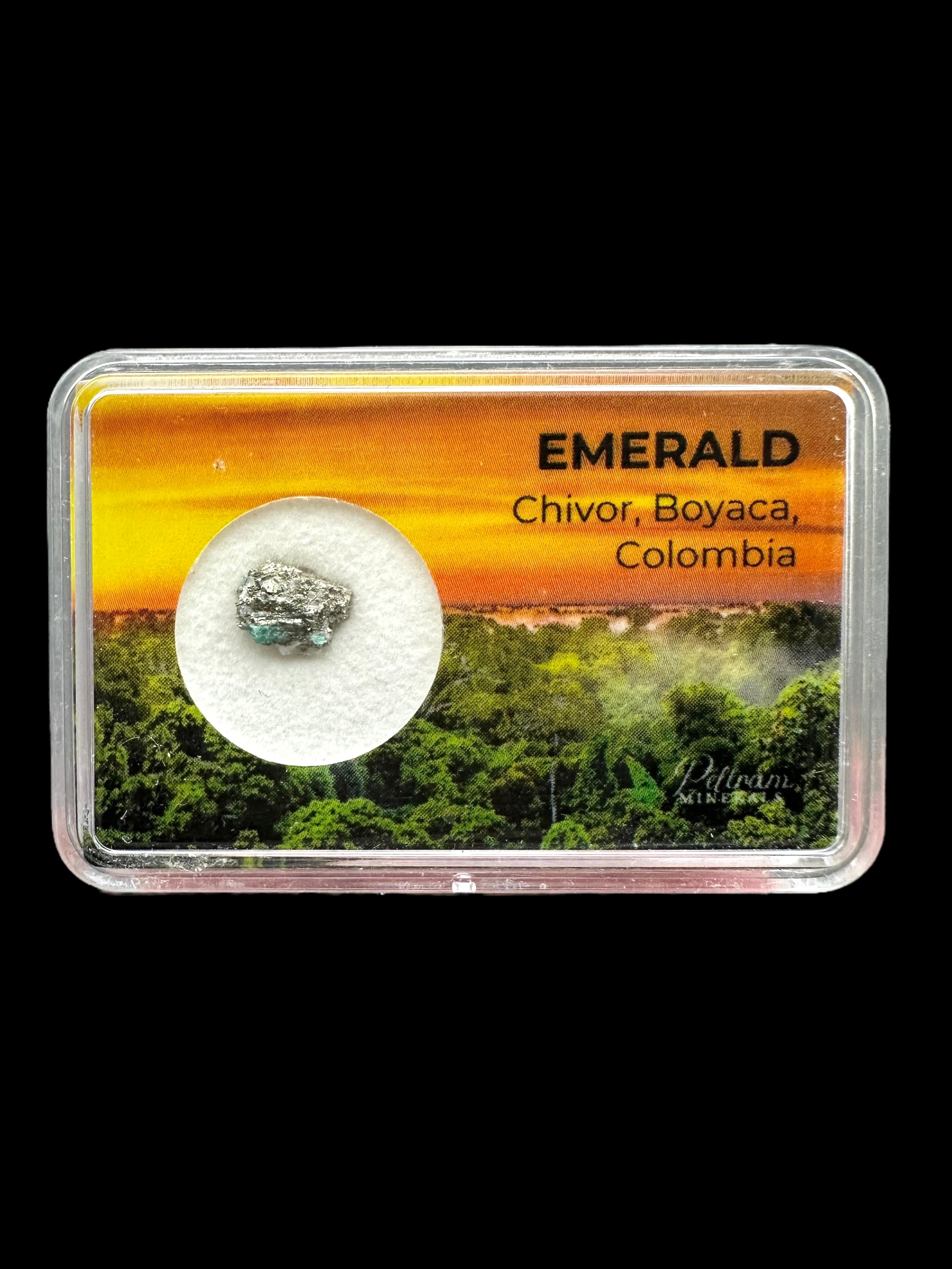Emerald in box – Chivor – Boyaca, Colombia