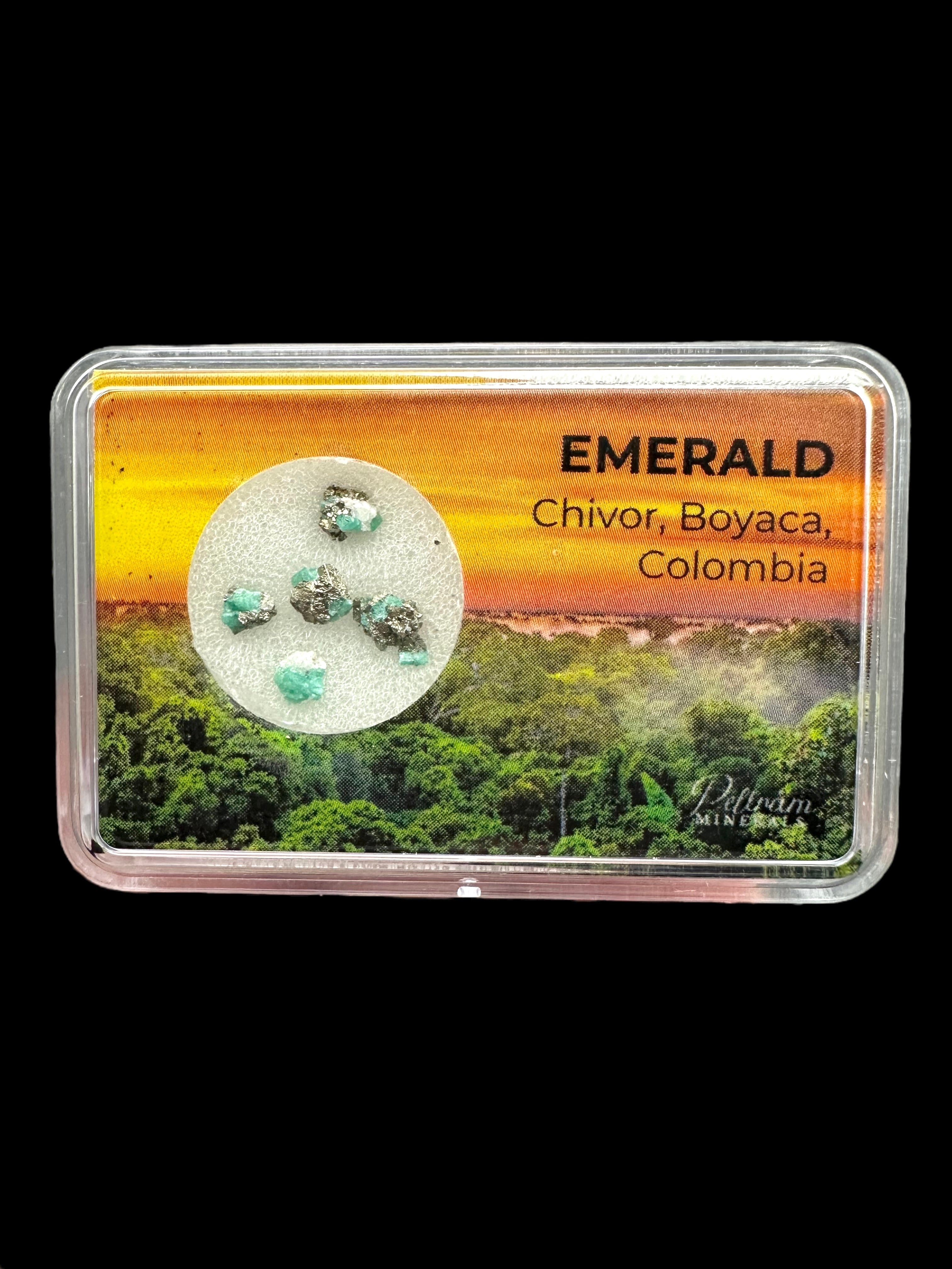 Emerald in box – Chivor – Boyaca, Colombia