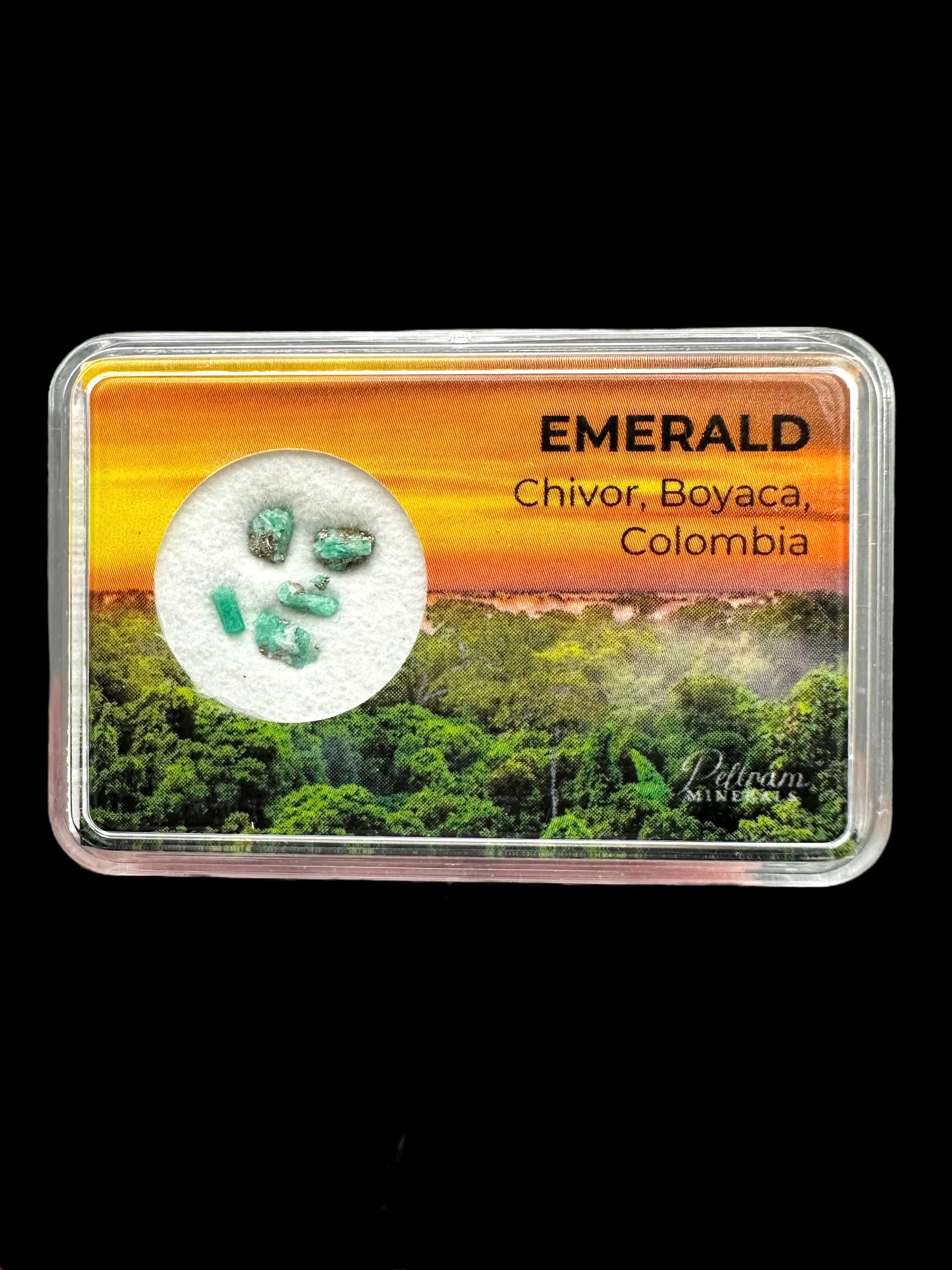 Emerald in box – Chivor – Boyaca, Colombia