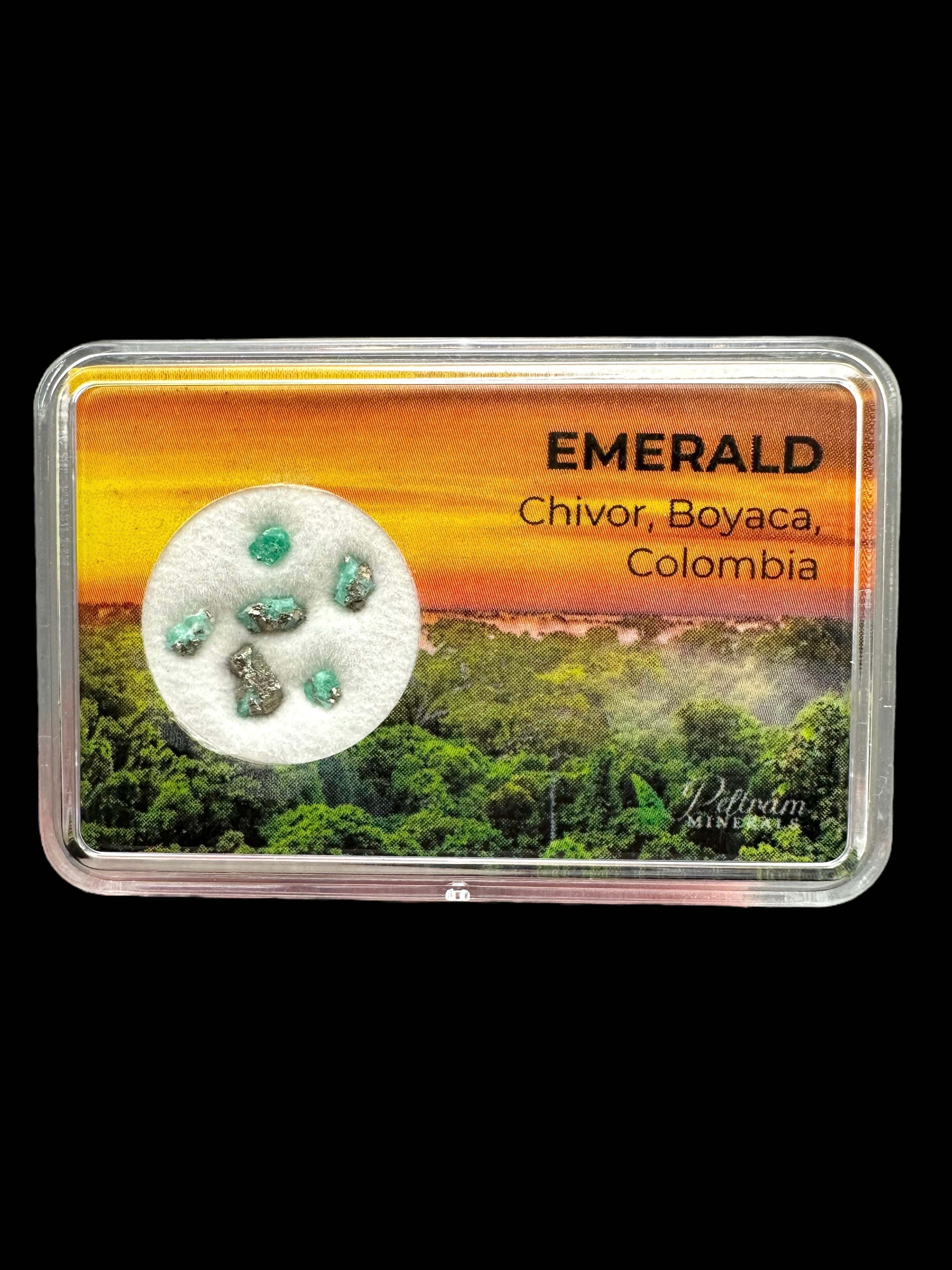 Emerald in box – Chivor – Boyaca, Colombia