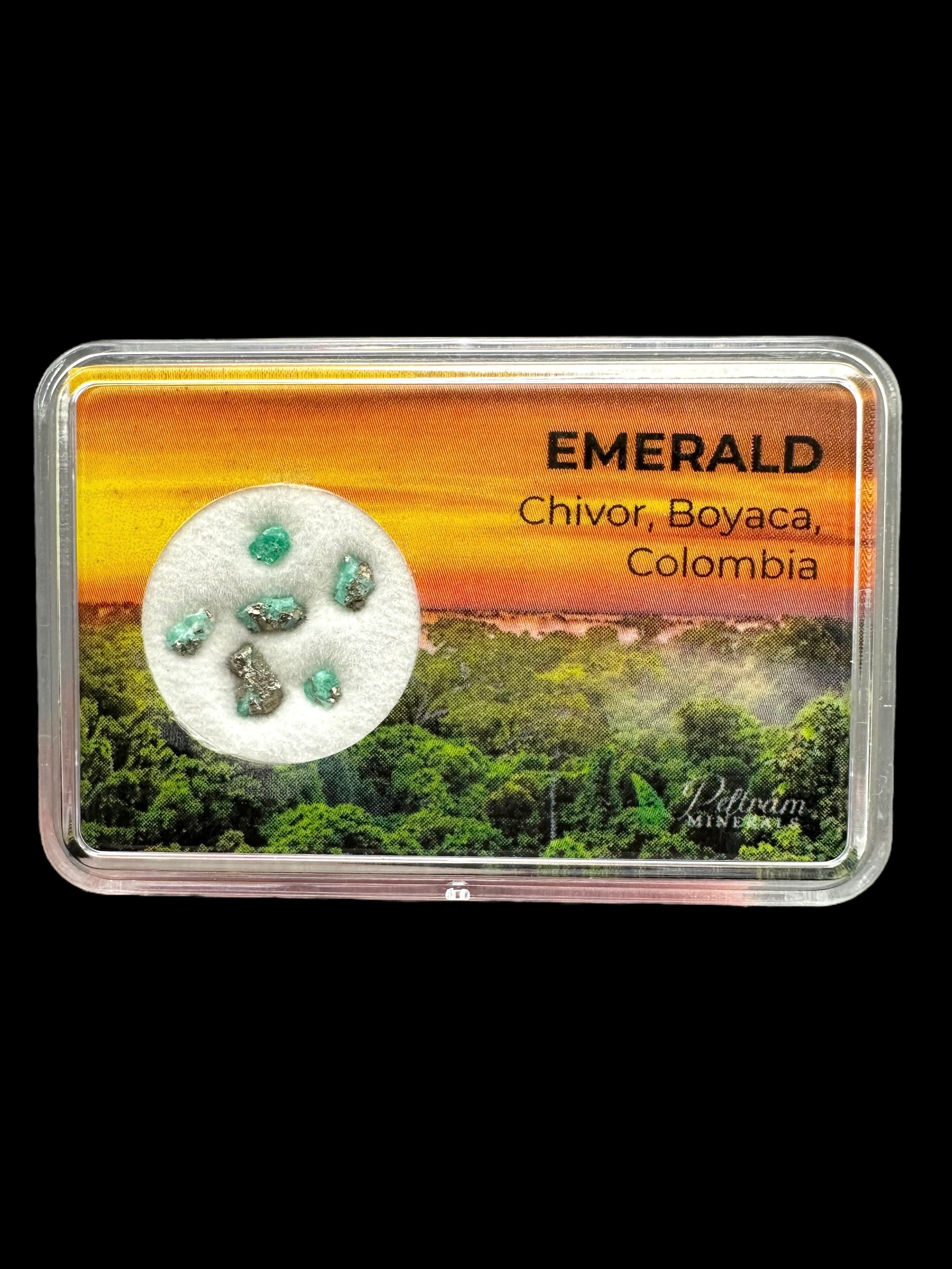 Emerald in box – Chivor – Boyaca, Colombia