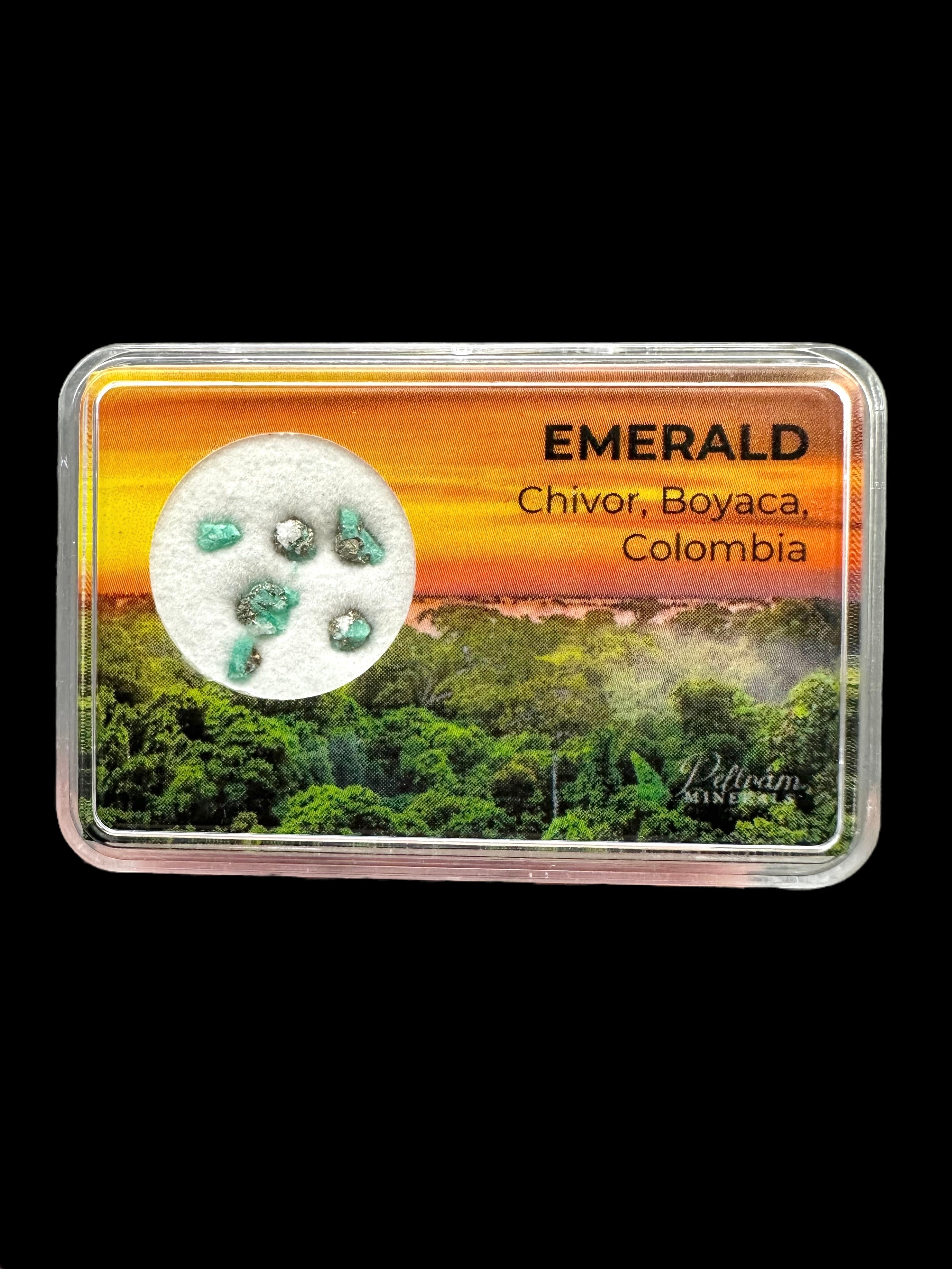 Emerald in box – Chivor – Boyaca, Colombia