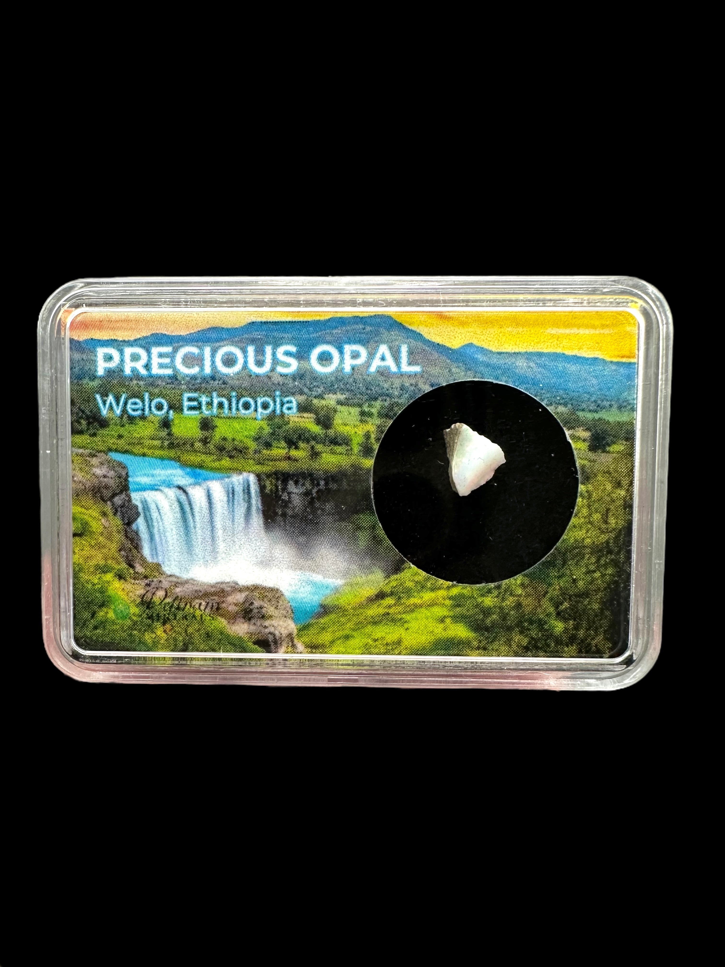 Precious opal in box – Welo, Ethiopia