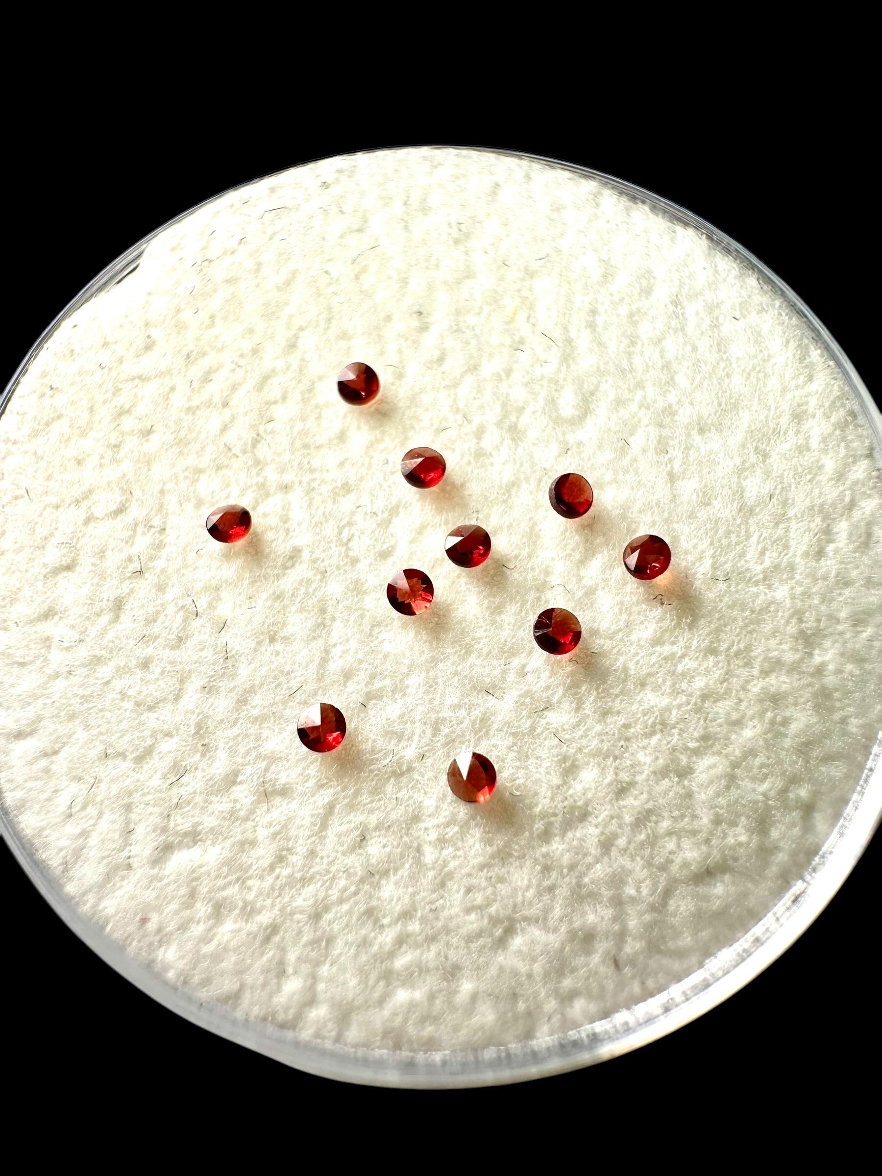 Faceted czech garnet 10 pcs – Ceske Stredohori, CZ - BG002