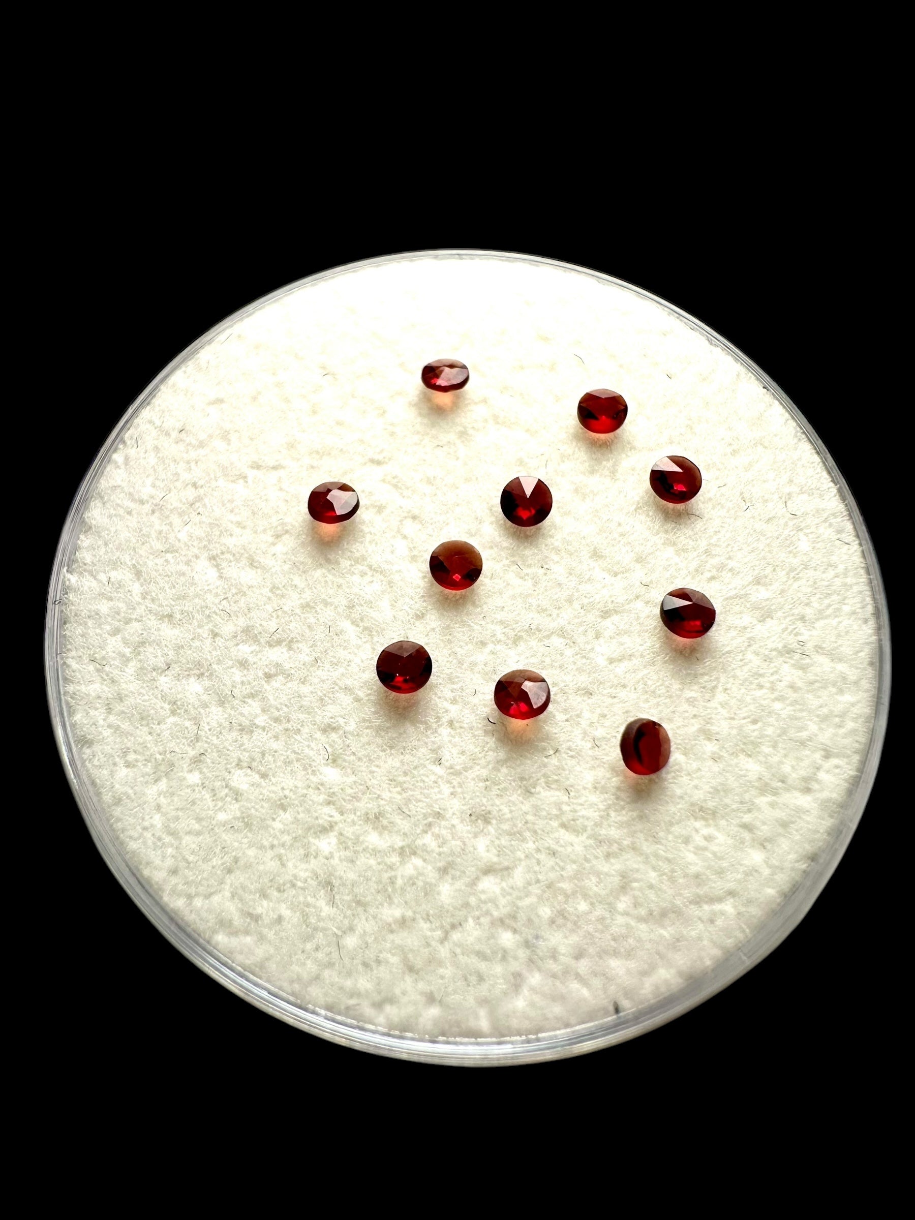 Faceted czech garnet 10 pcs – Ceske Stredohori, CZ - BG007