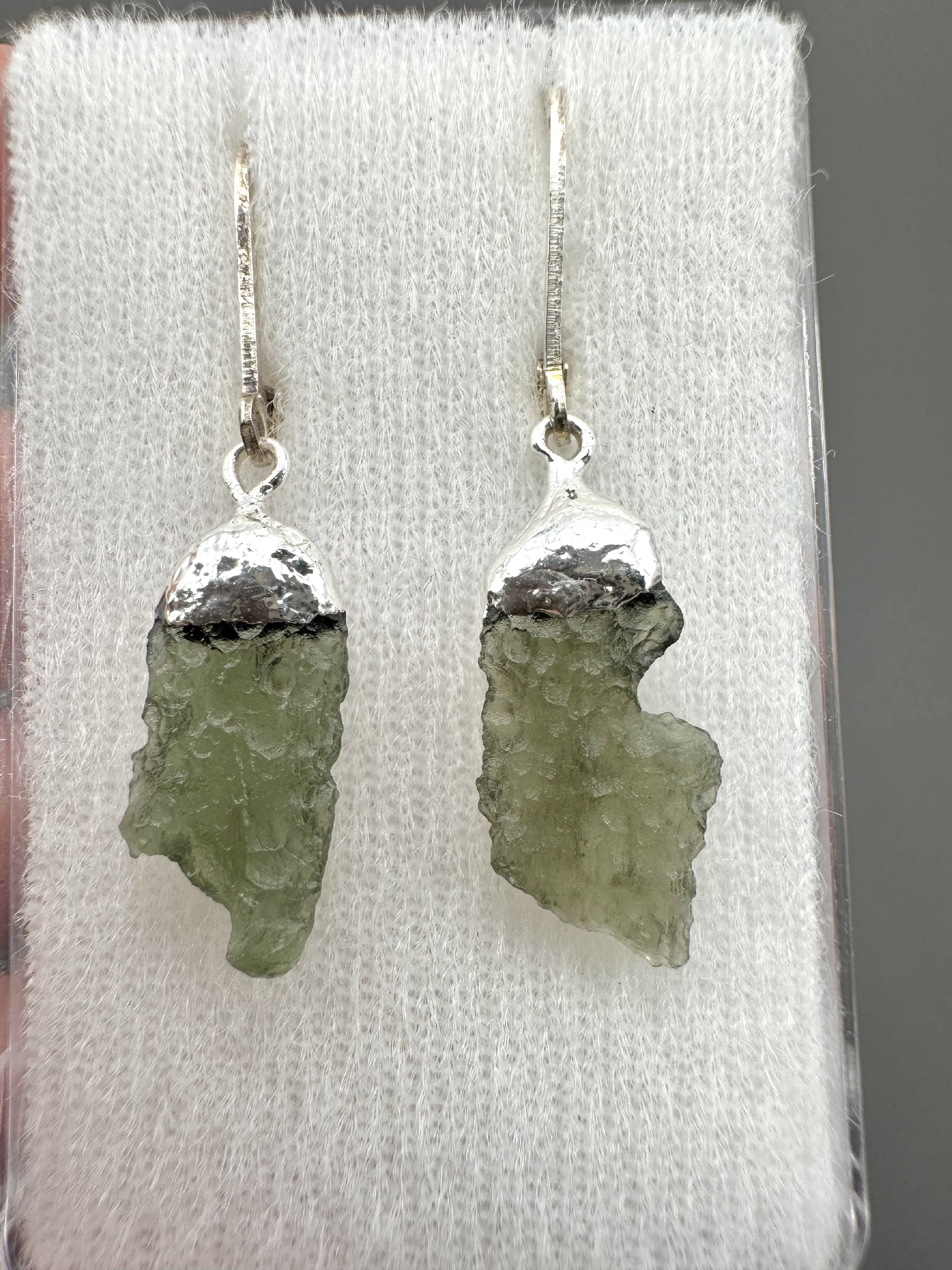 Moldavite earrings - N2/V008