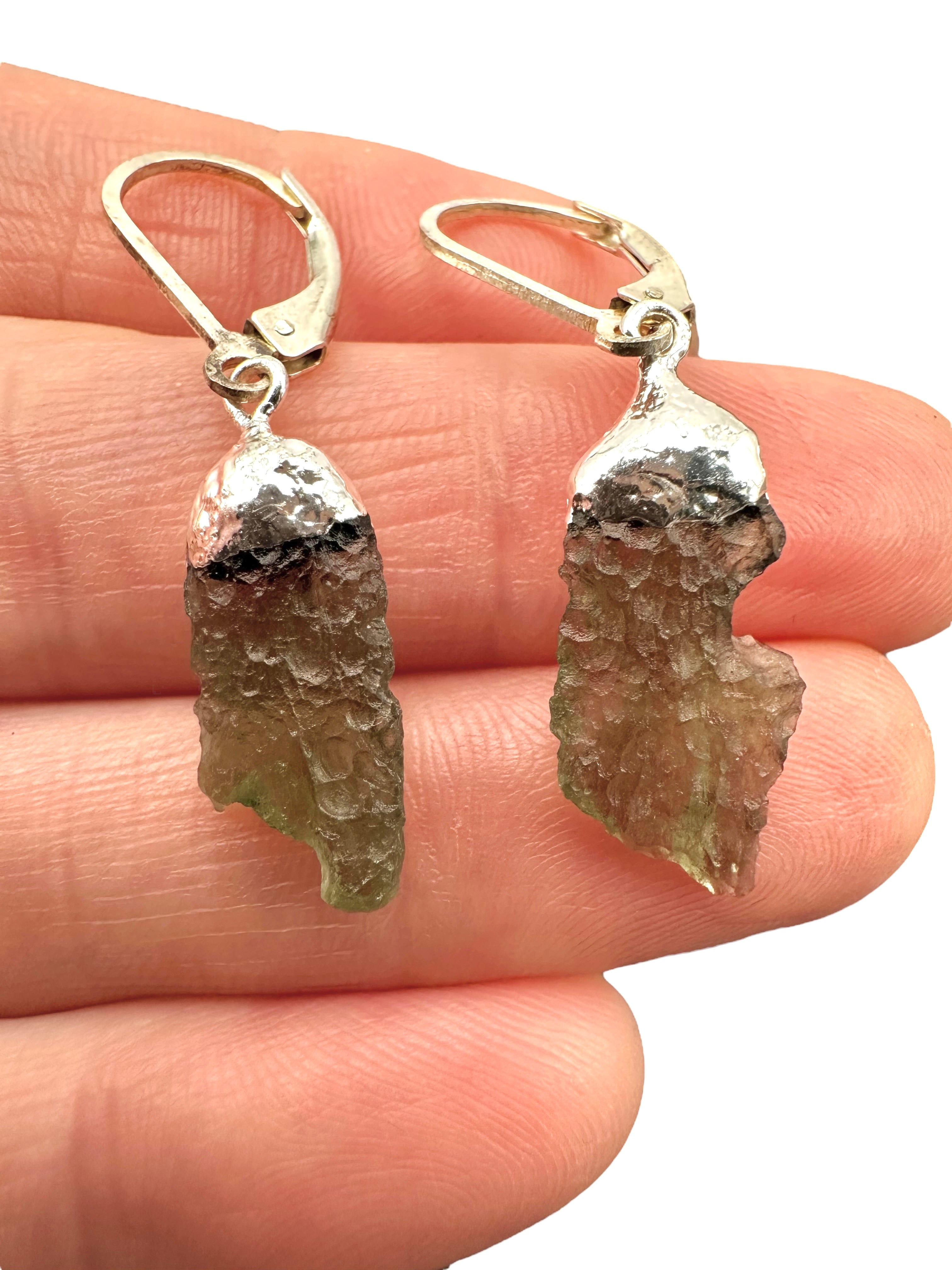 Moldavite earrings - N2/V008