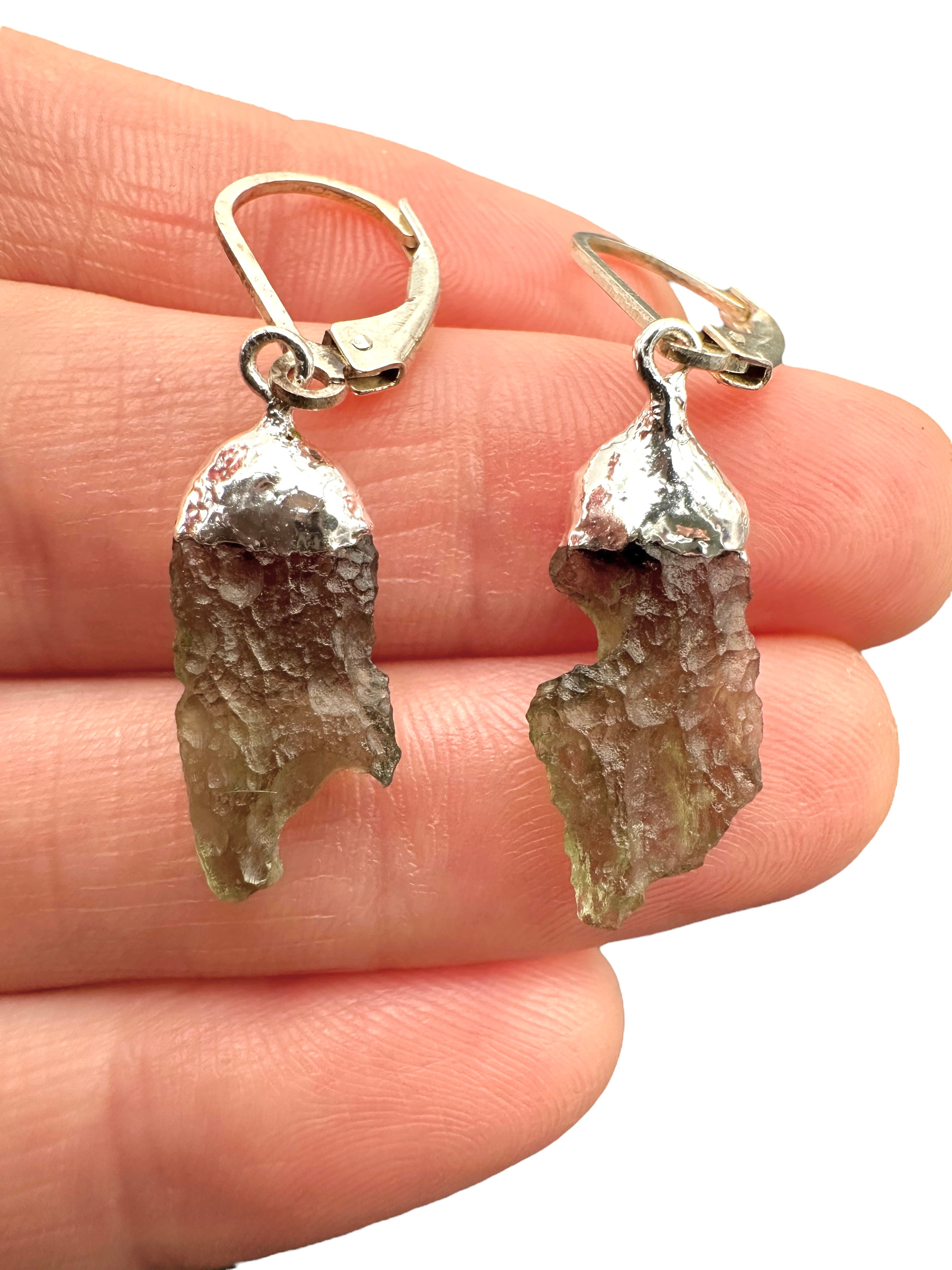 Moldavite earrings - N2/V008