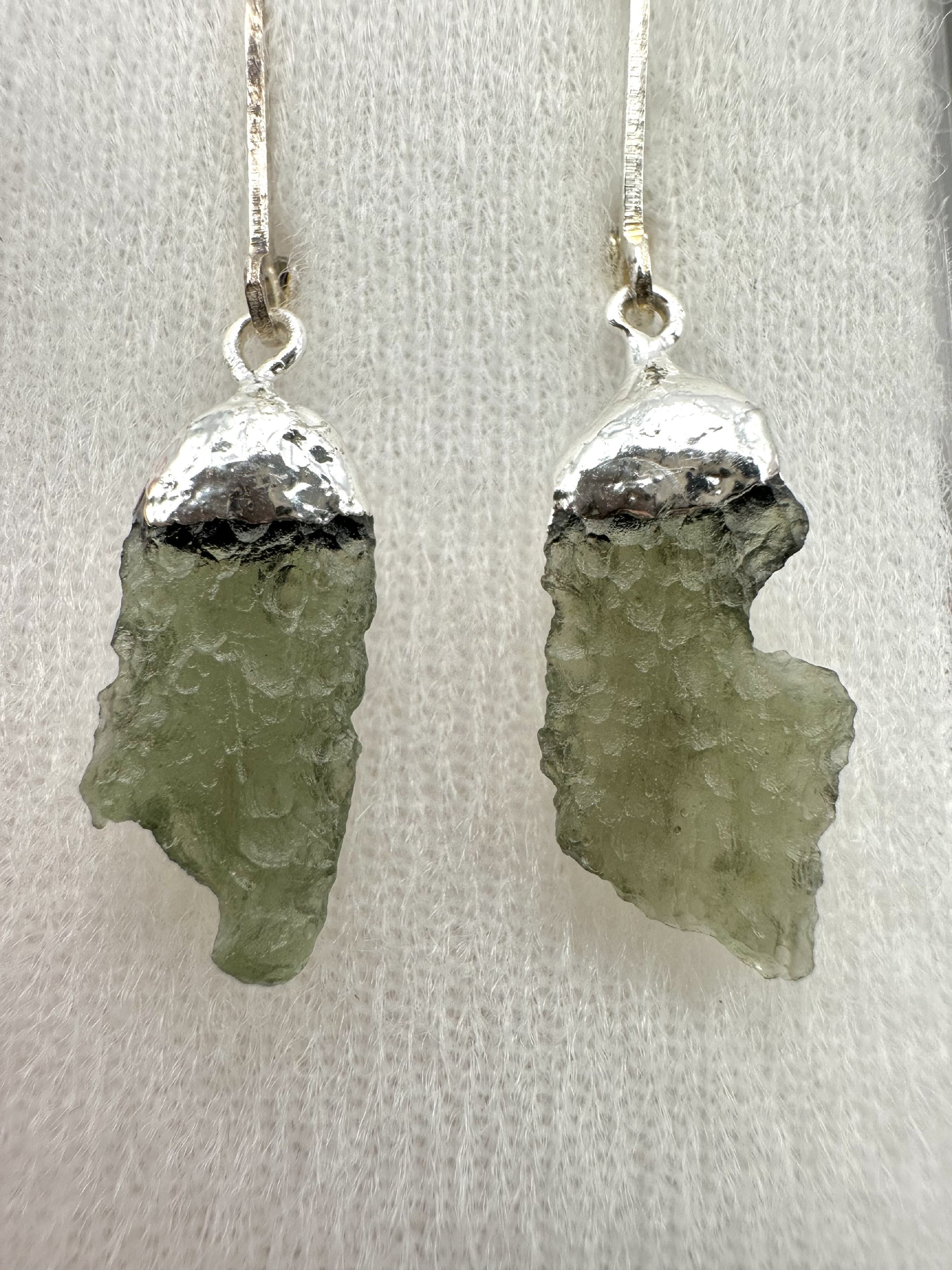 Moldavite earrings