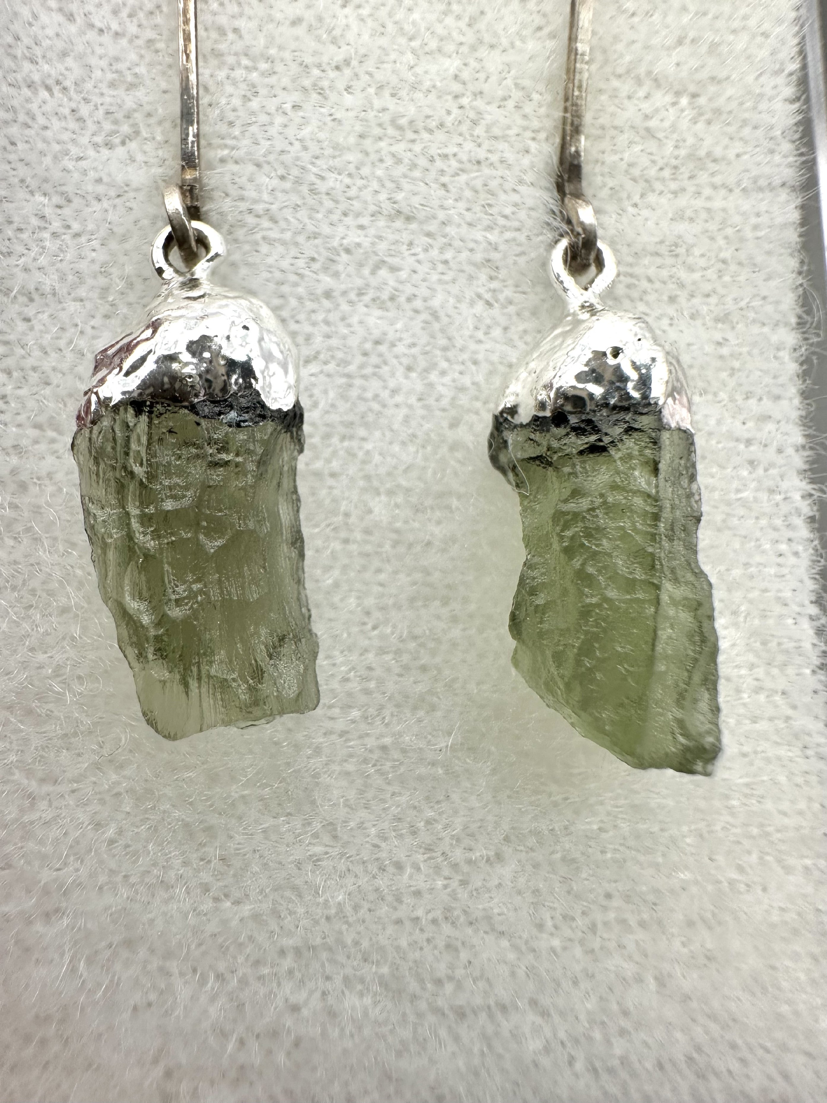 Moldavite earrings