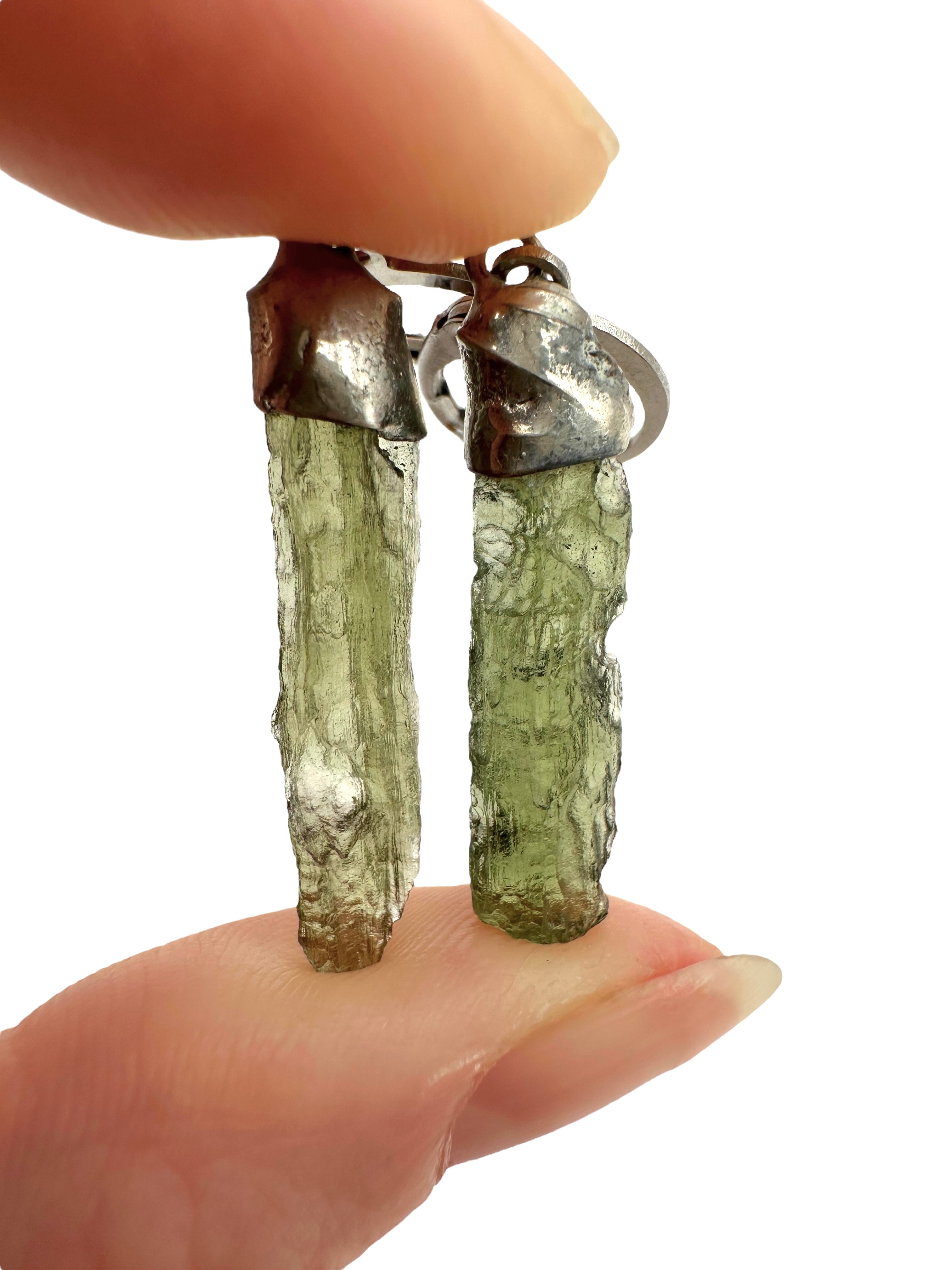 Moldavite earrings - N2/V012