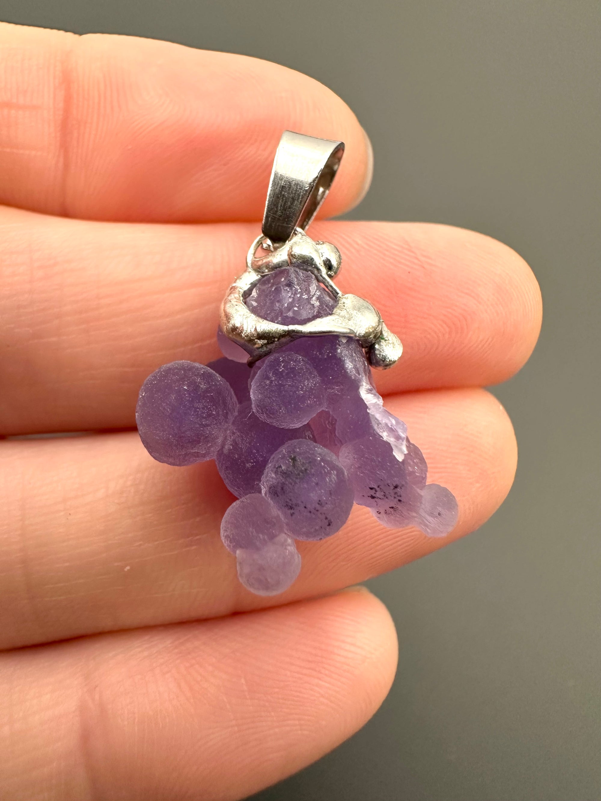 Grape chalcedony pendant