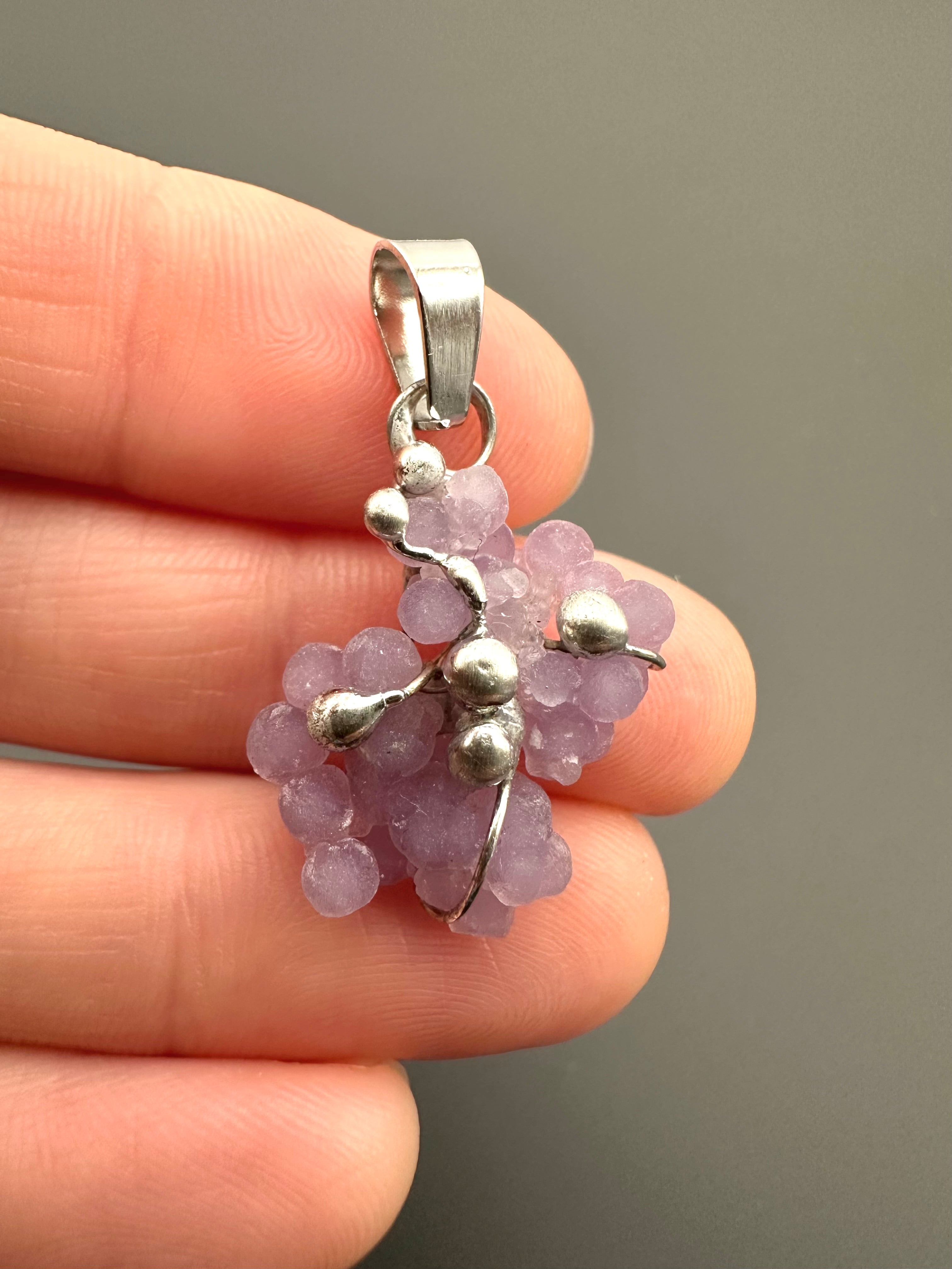 Grape chalcedony pendant