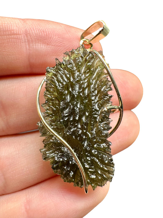 Pendente in Oro con Moldavite – ZP/V006