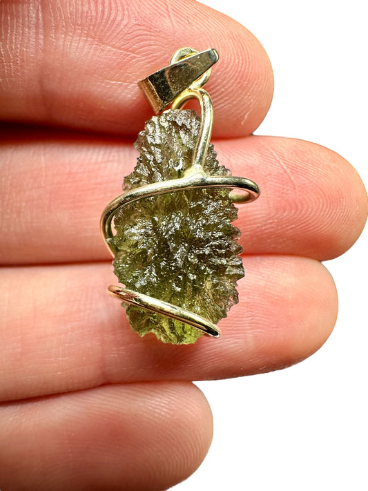 Pendente in Oro con Moldavite – ZP/V013