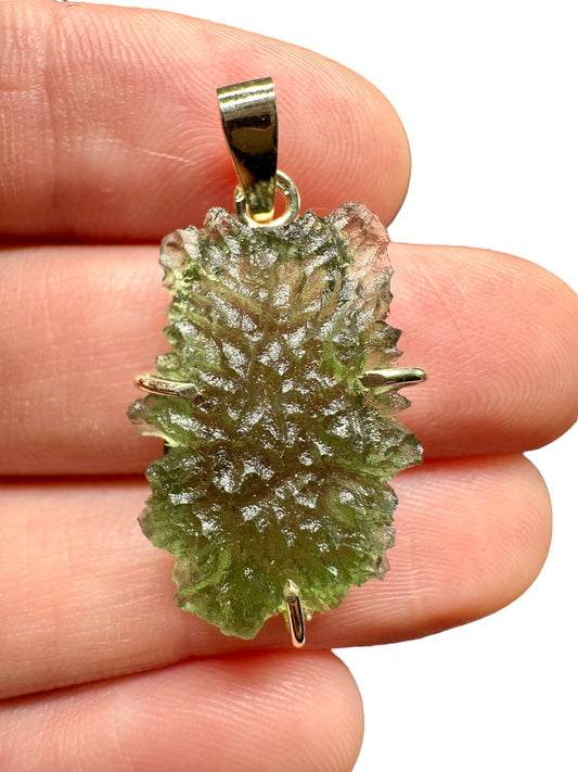 Pendente in Oro con Moldavite – ZP/V017