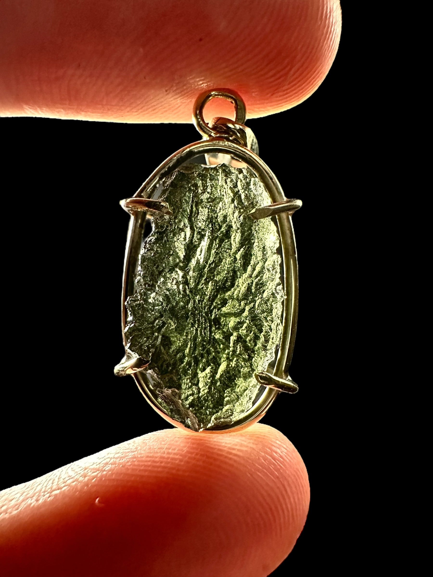 Gold moldavite pendant 3,1g - ZP/V018