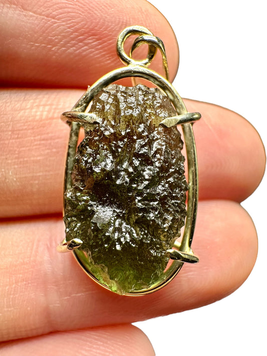 Pendente in Oro con Moldavite – ZP/V018