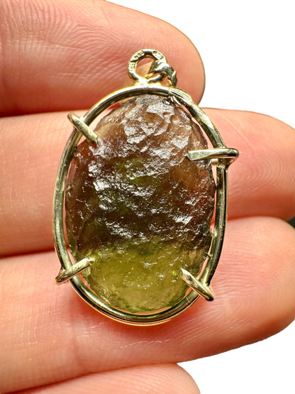Pendente in Oro con Moldavite – ZP/V019