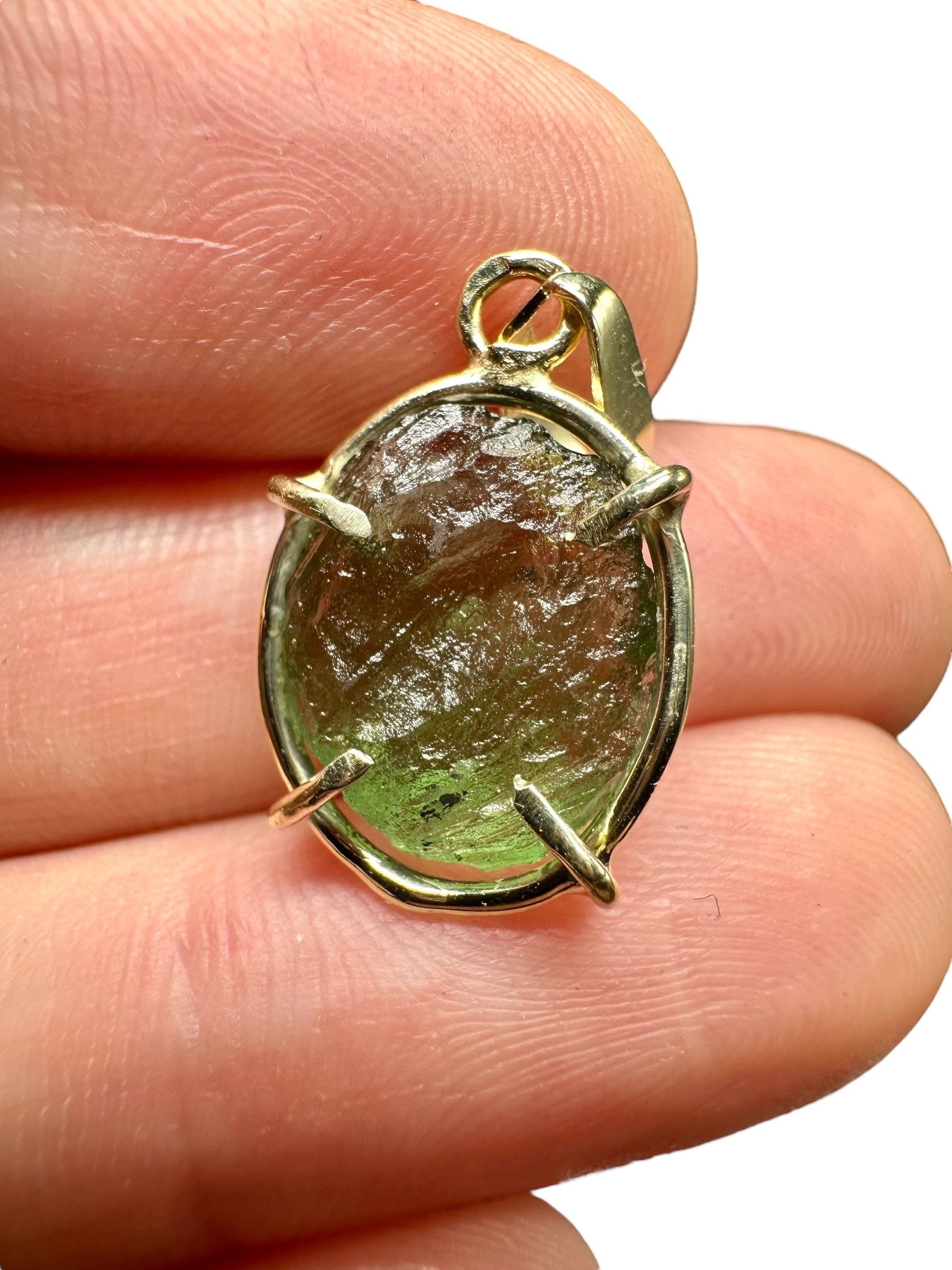 Gold moldavite pendant 1,7g - ZP/V024